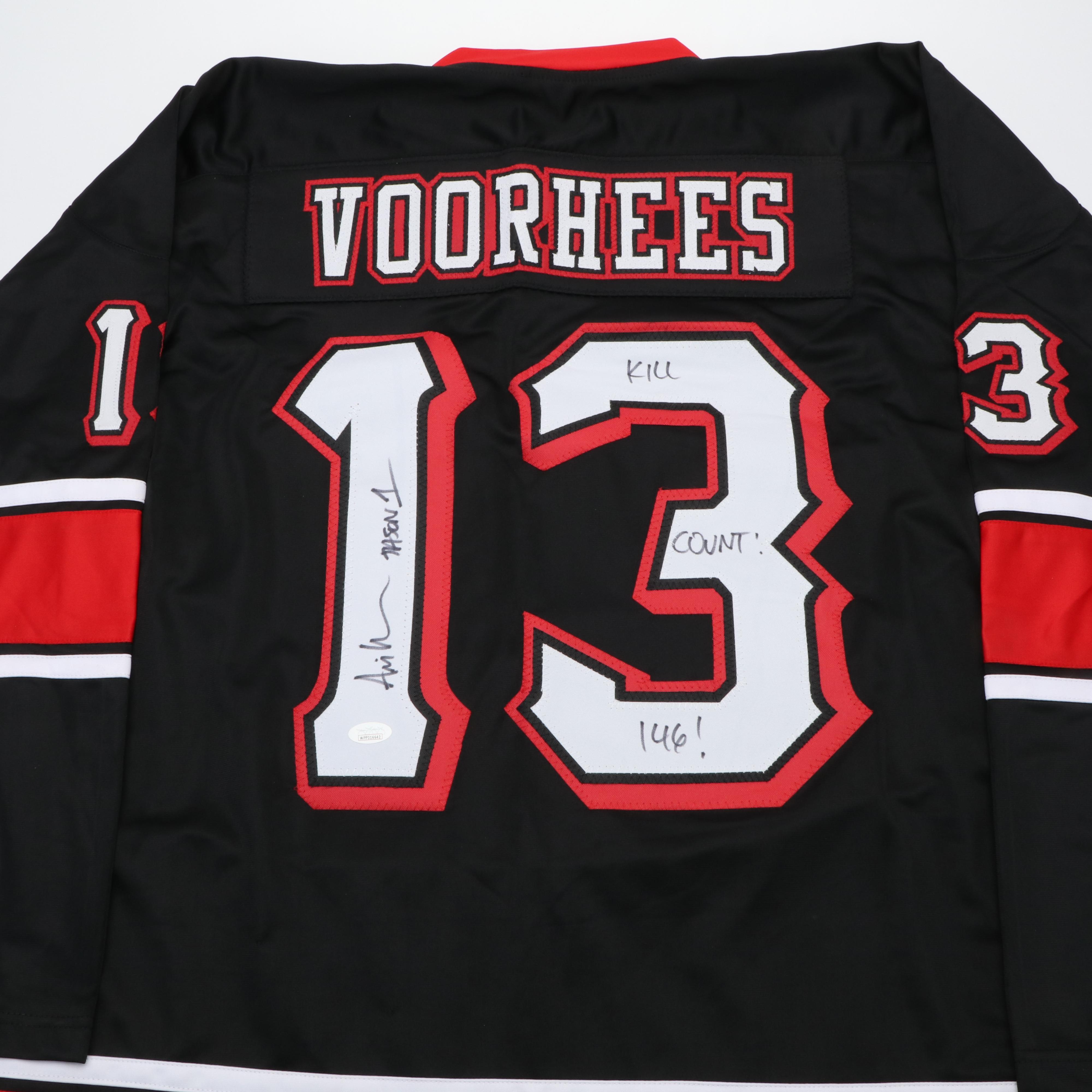 Ari Lehman Signed “Friday the 13th” Jason Voorhees Hockey Jersey, JSA