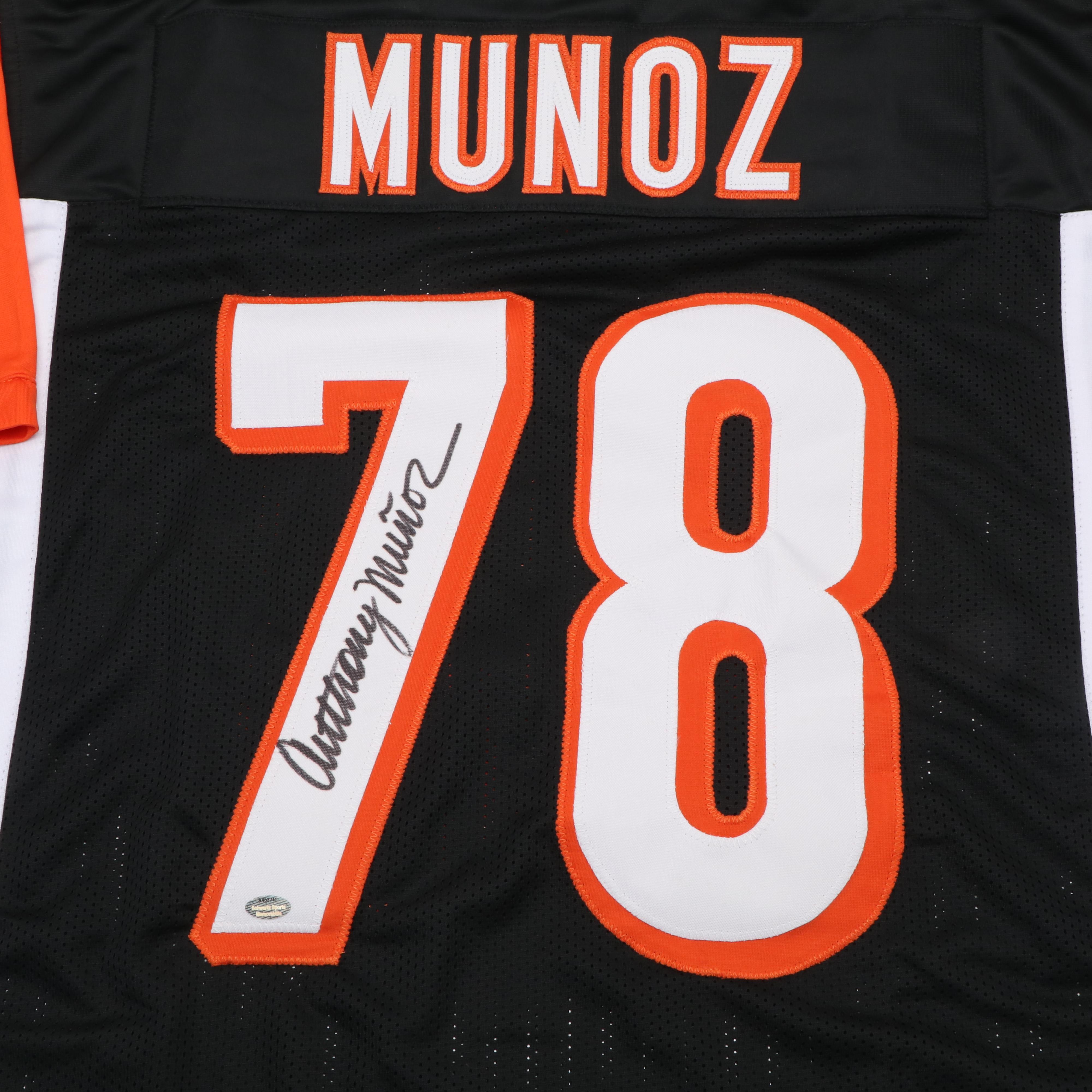 Anthony Muñoz Signed Cincinnati Bengals Football Jersey, Schwartz