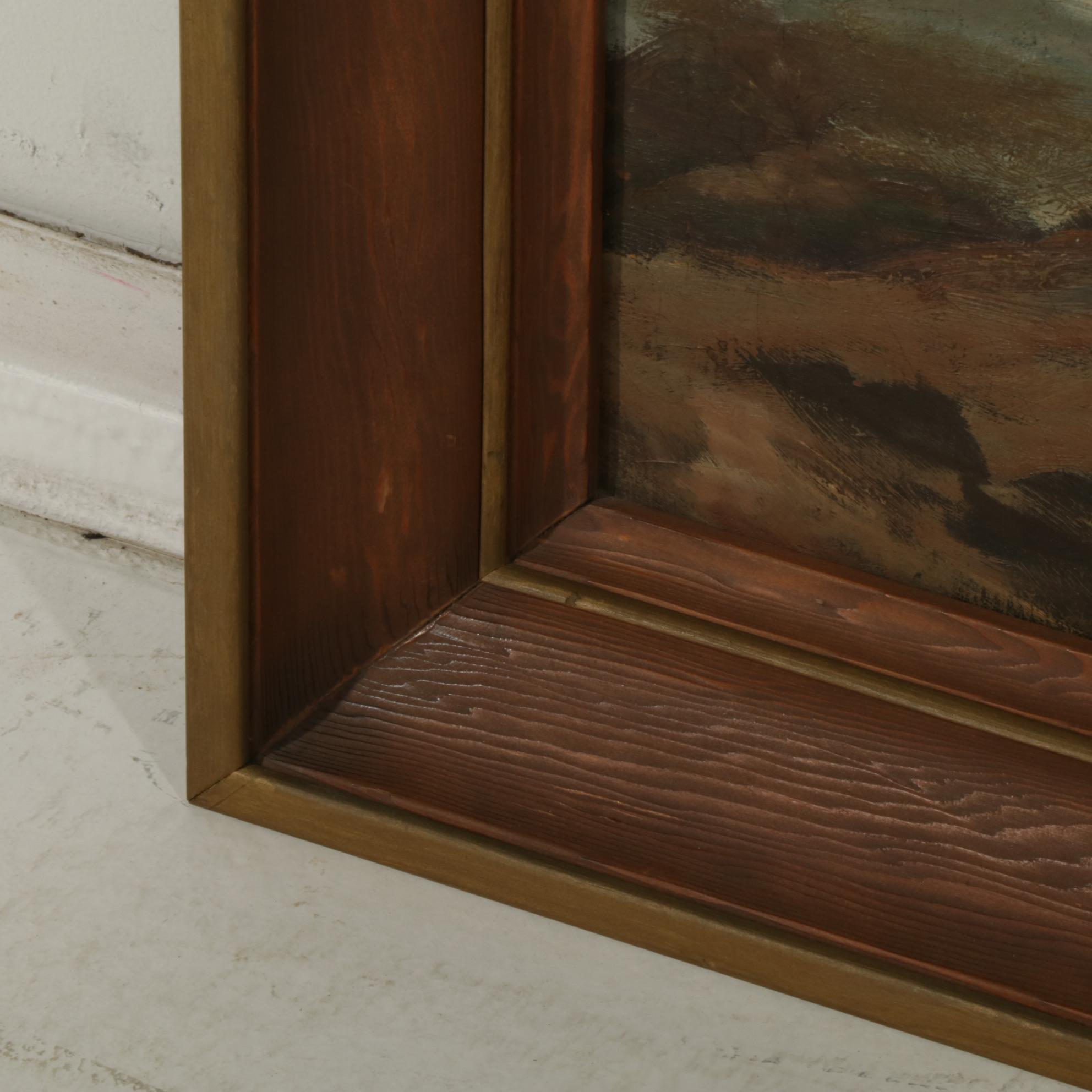 Landscape Oil Painting of Rocky Shore Attributed to Jean J. Hister