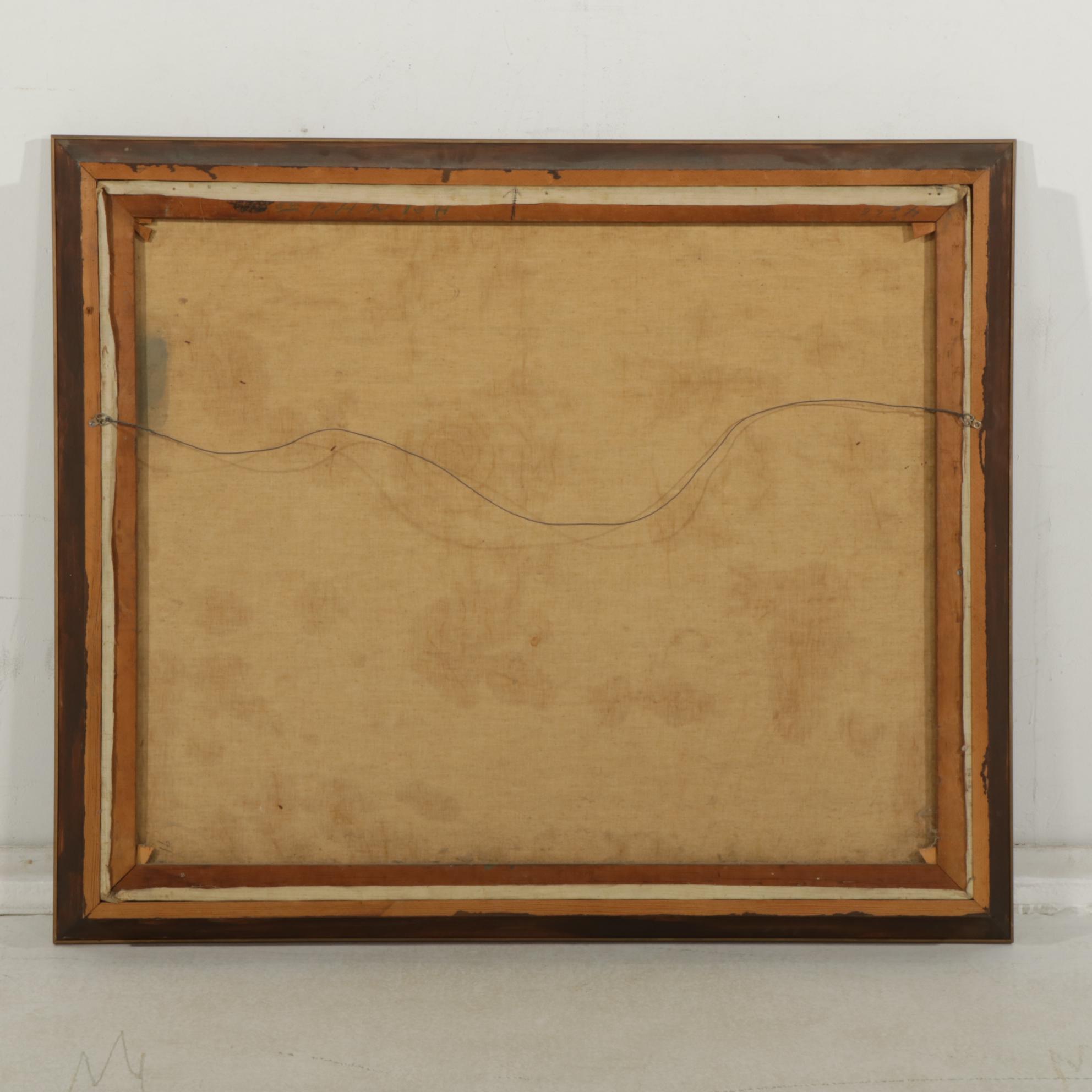 Landscape Oil Painting of Rocky Shore Attributed to Jean J. Hister