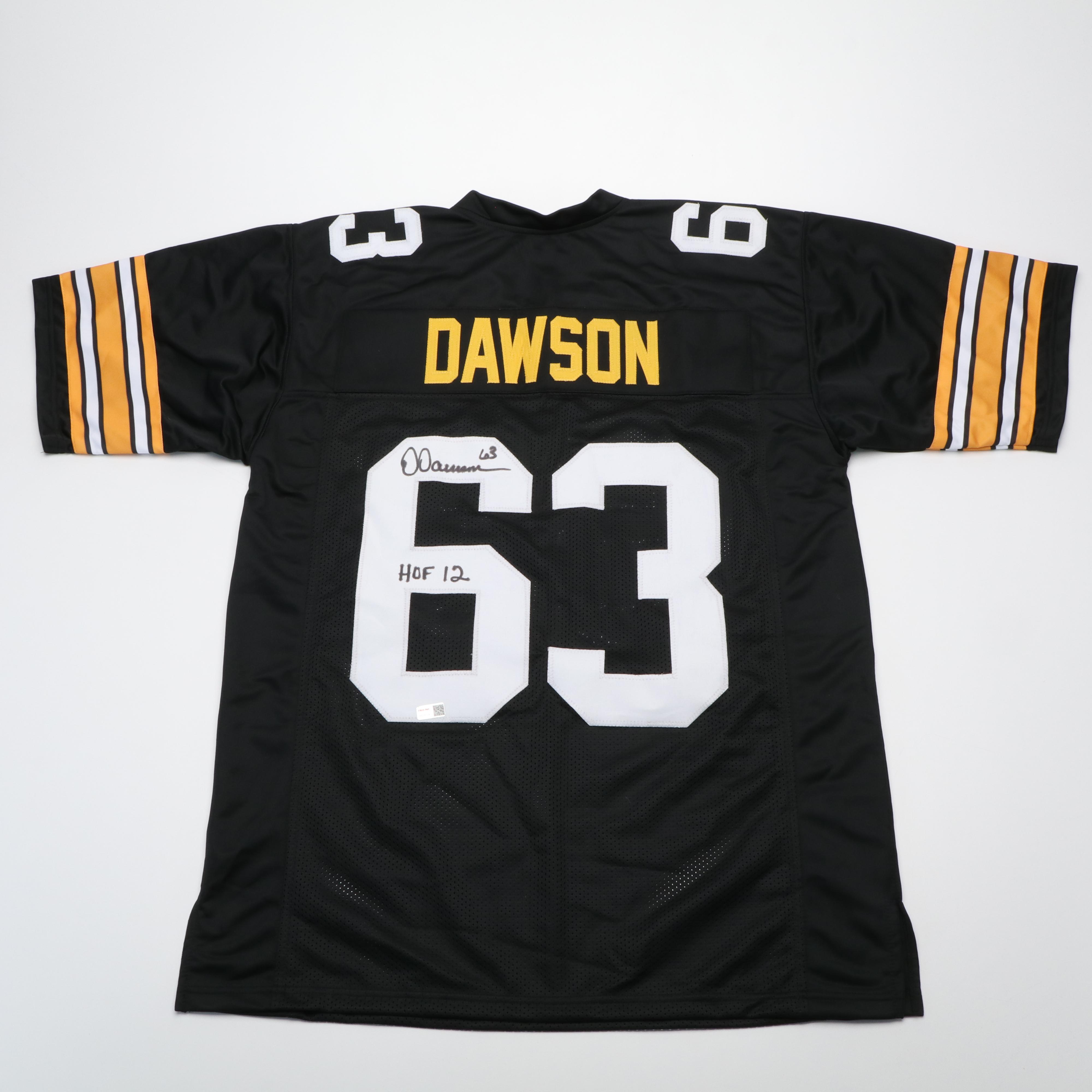 Dermontti Dawson Signed “HOF 12” Pittsburgh Steelers Football Jersey, Tri-Star