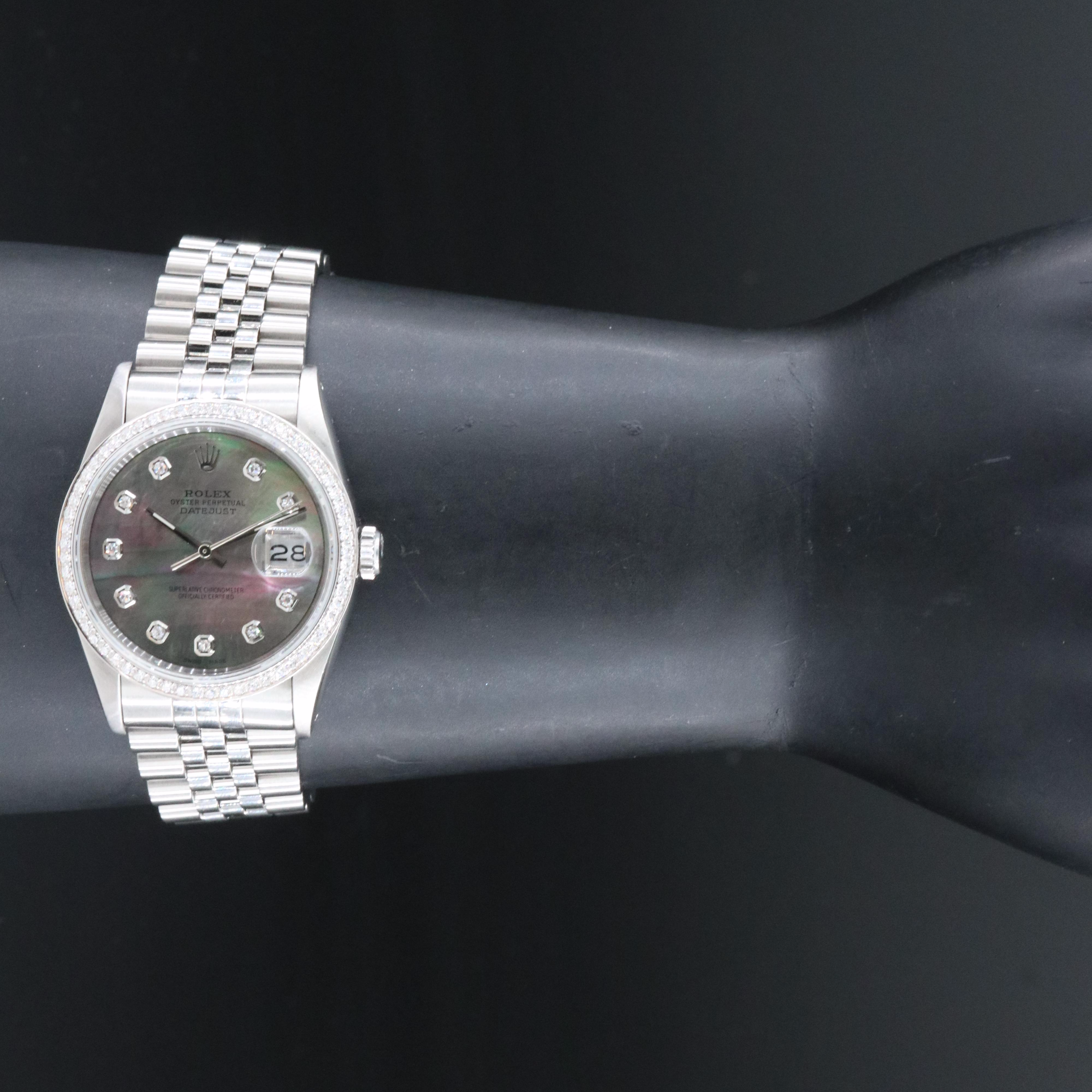 1991 Rolex Custom Diamond Datejust Watch