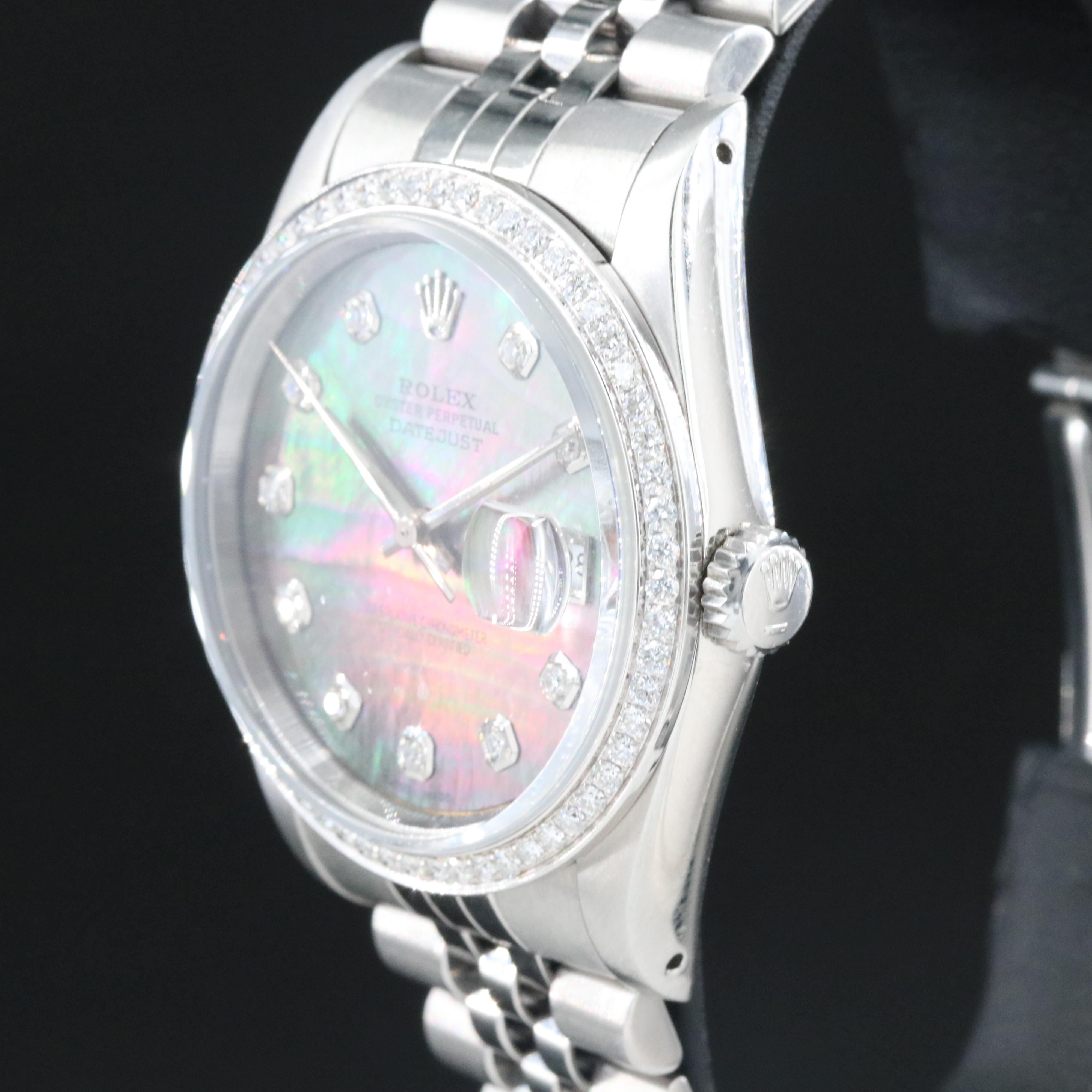 1991 Rolex Custom Diamond Datejust Watch