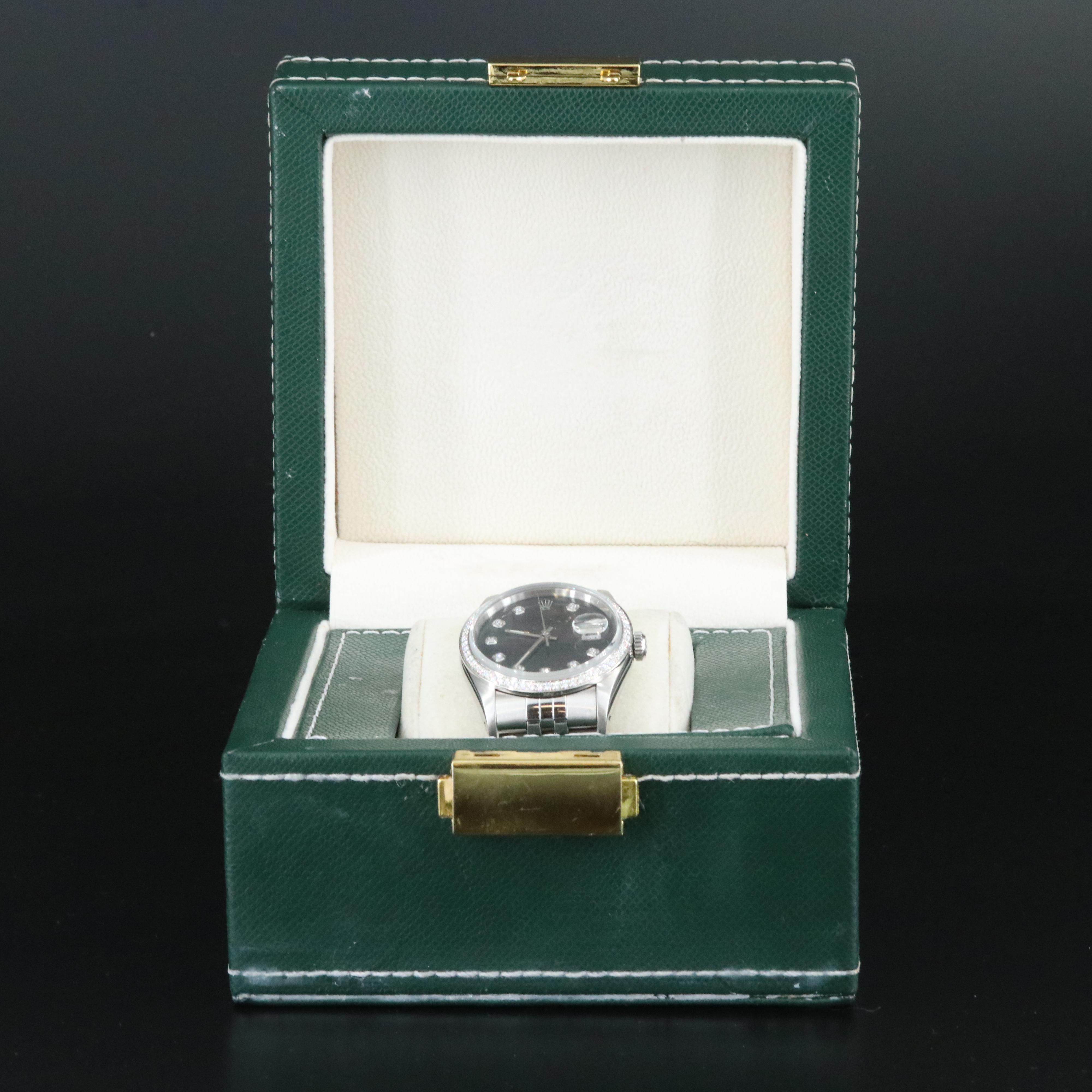 1991 Rolex Custom Diamond Datejust Watch