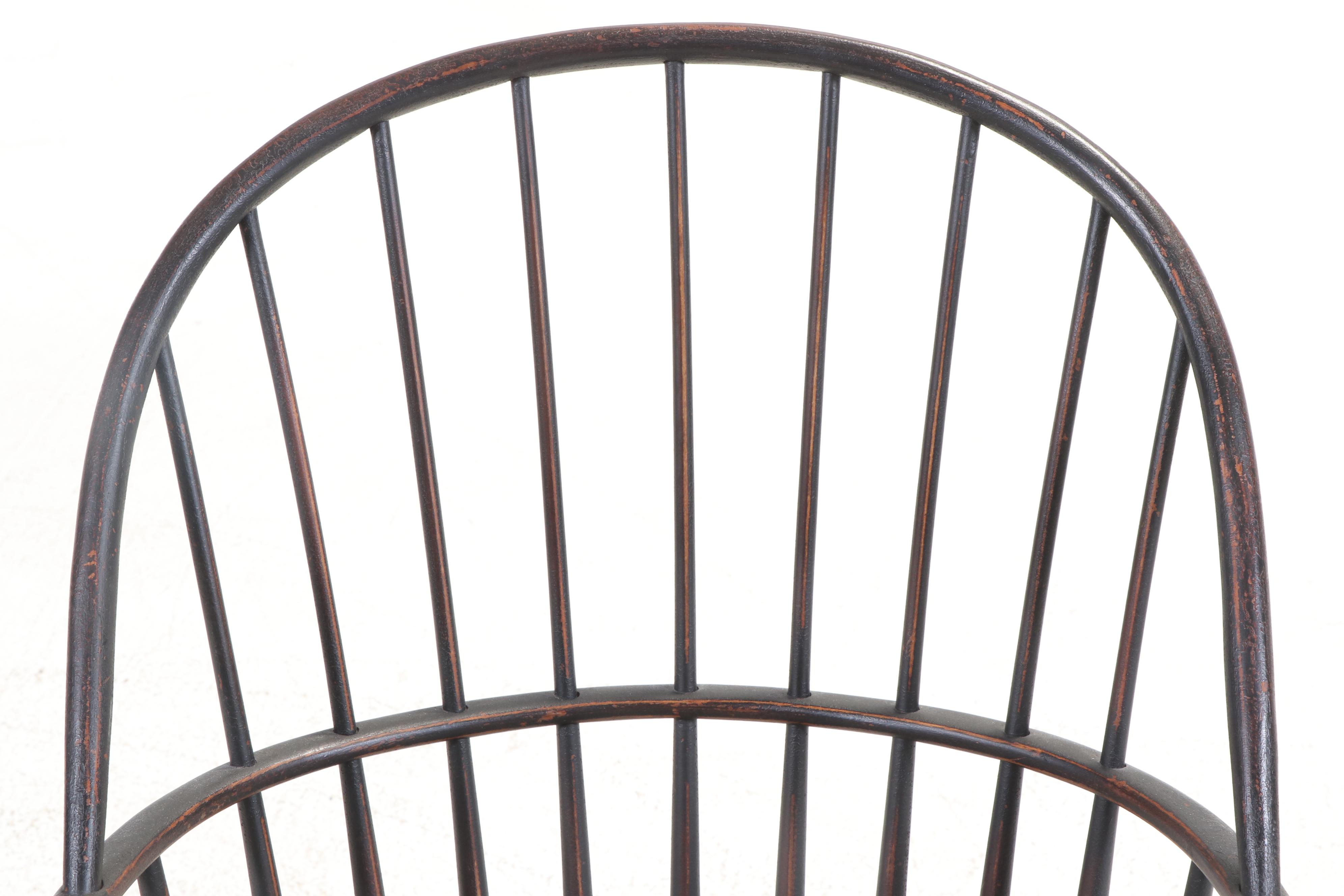 Benner's Woodworking Colonial Style Ebonized Rod-Back Windsor Dining Chairs