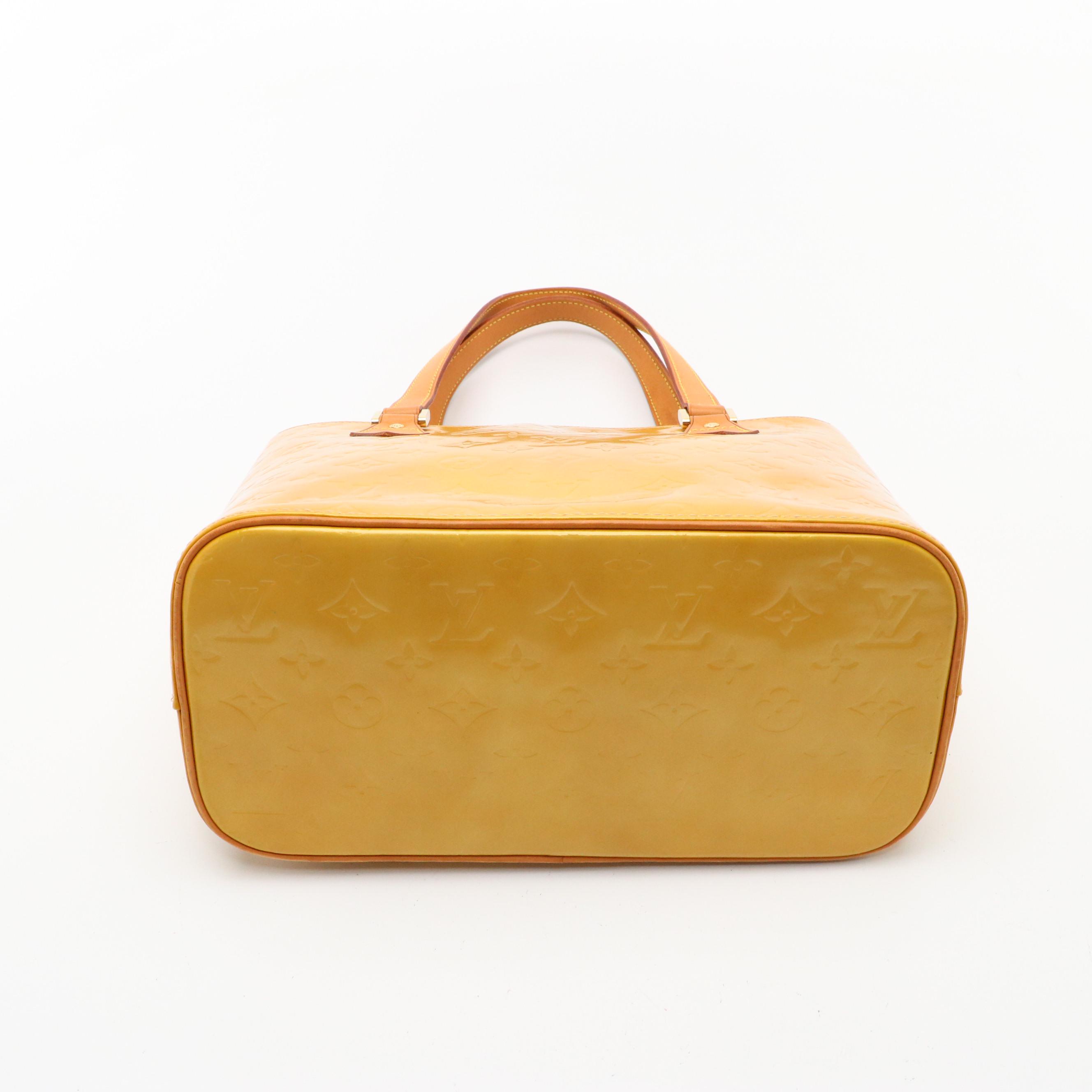 Louis Vuitton Houston Shoulder Bag in Yellow Monogram Vernis Leather