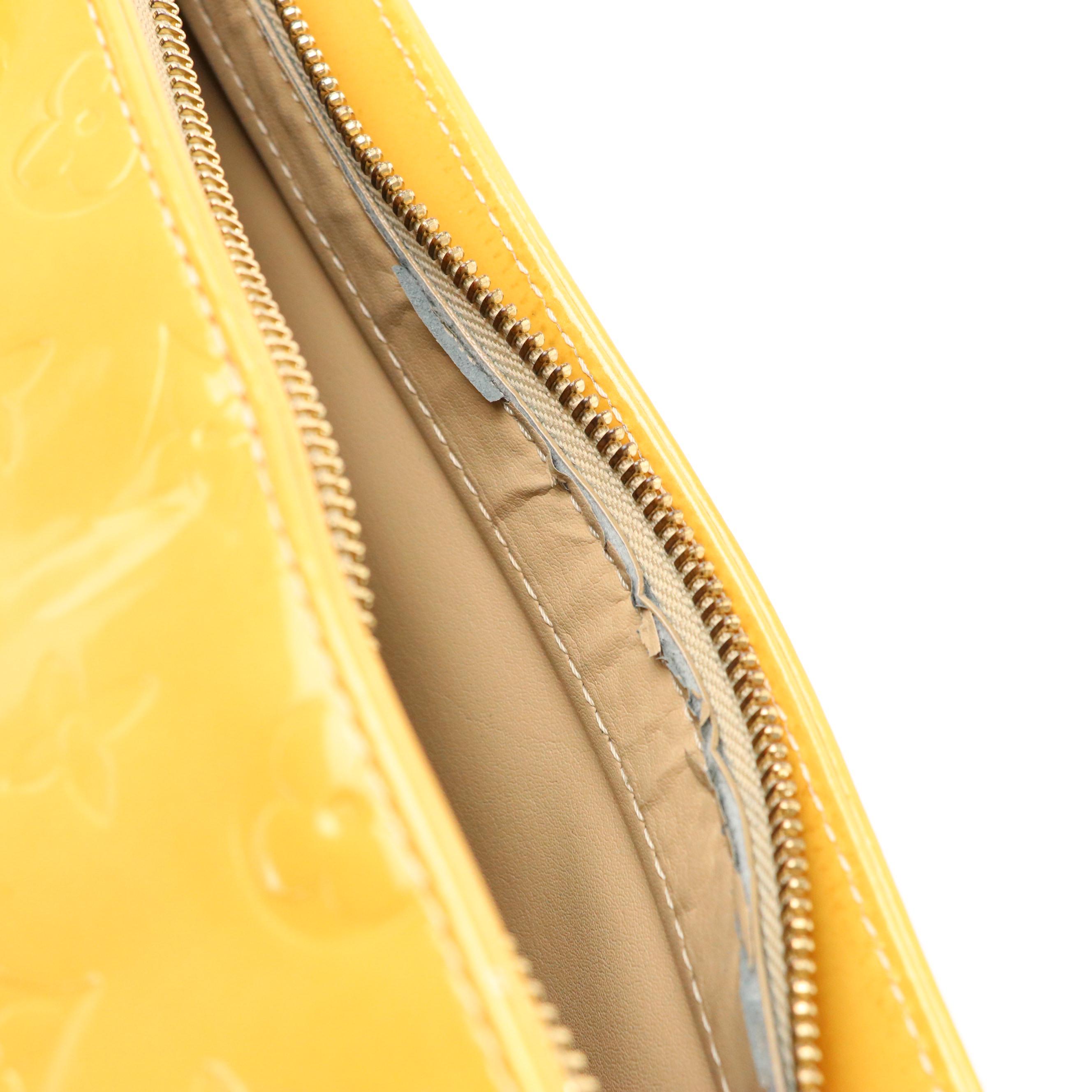 Louis Vuitton Houston Shoulder Bag in Yellow Monogram Vernis Leather