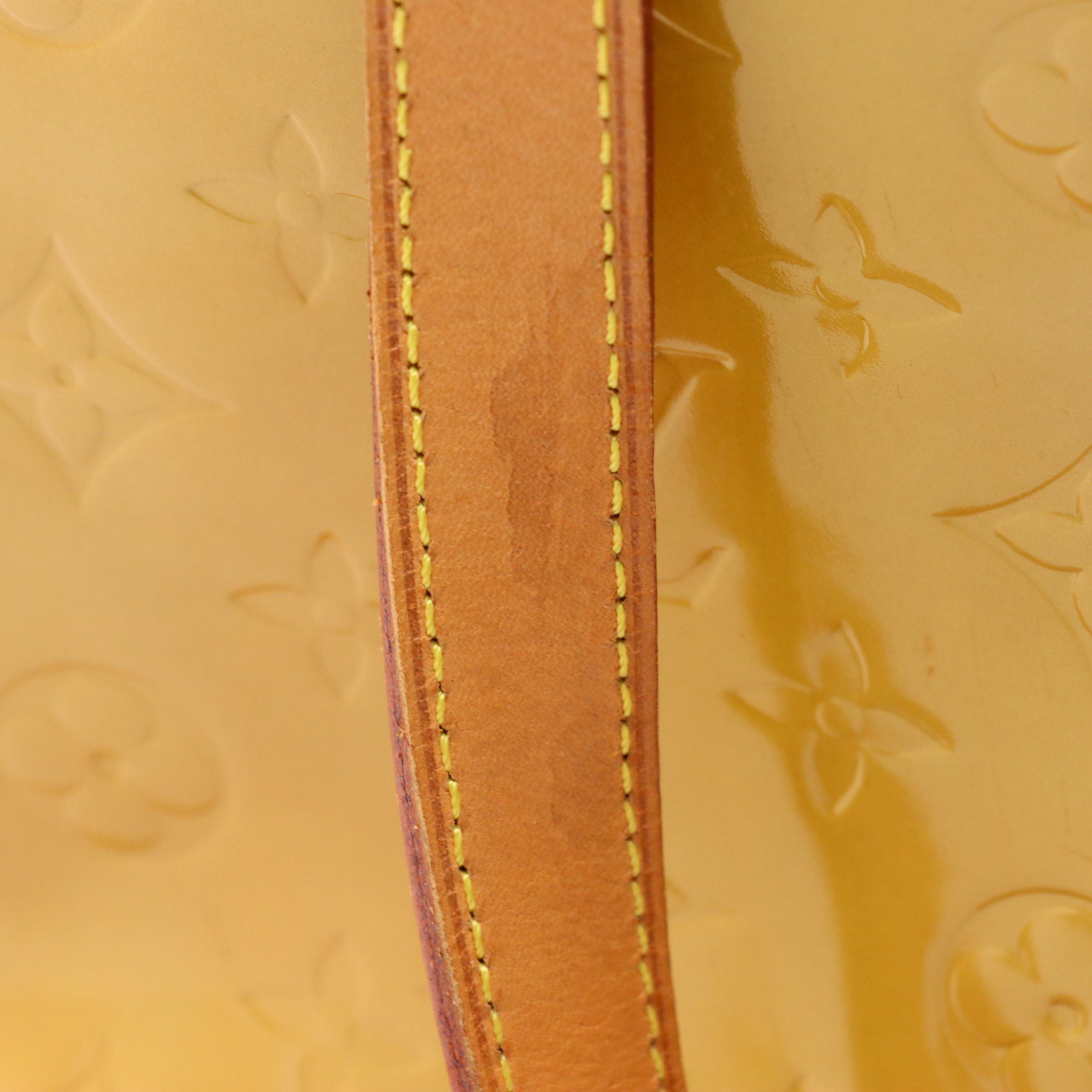 Louis Vuitton Houston Shoulder Bag in Yellow Monogram Vernis Leather