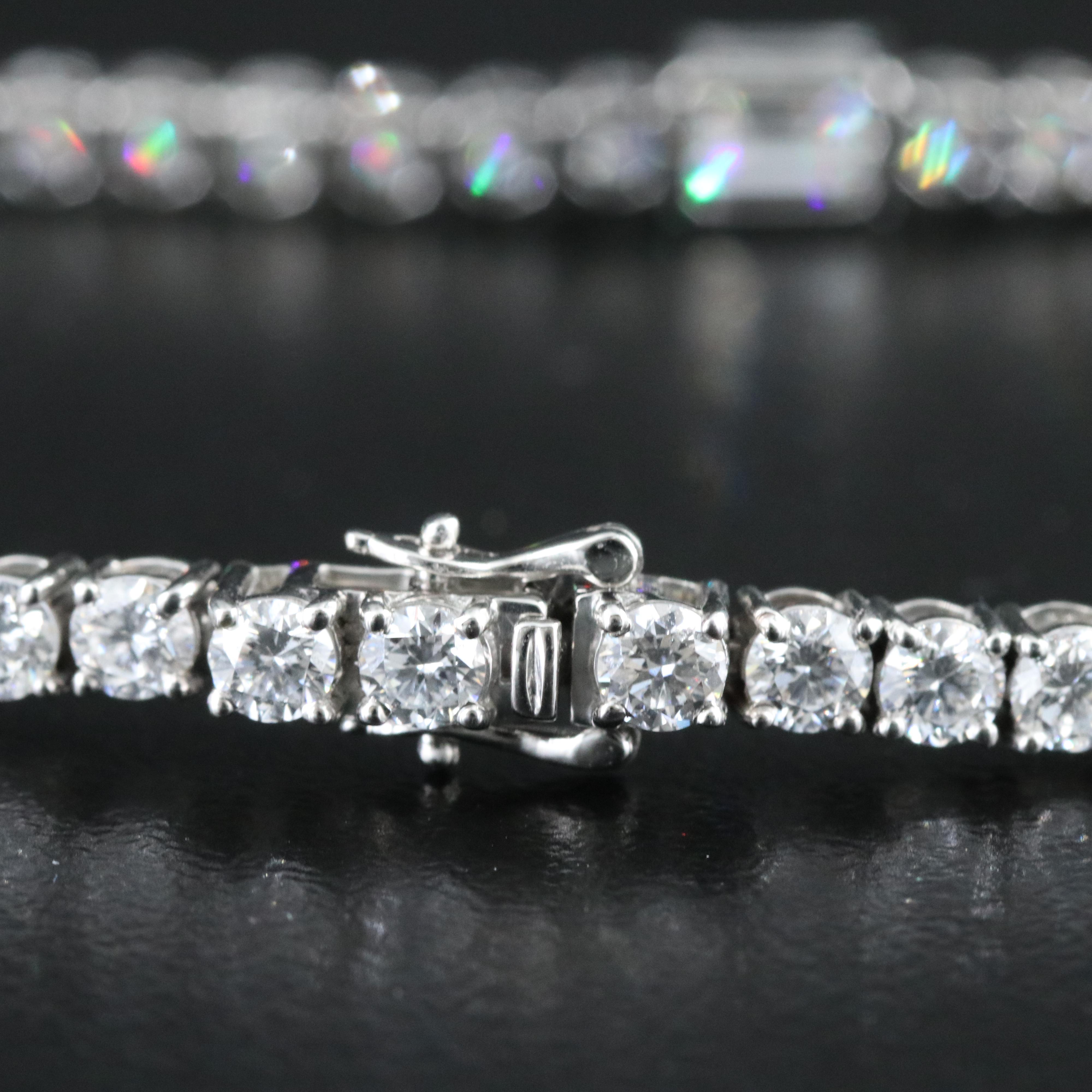 Platinum 5.73 CTW Lab Grown Diamond Bracelet
