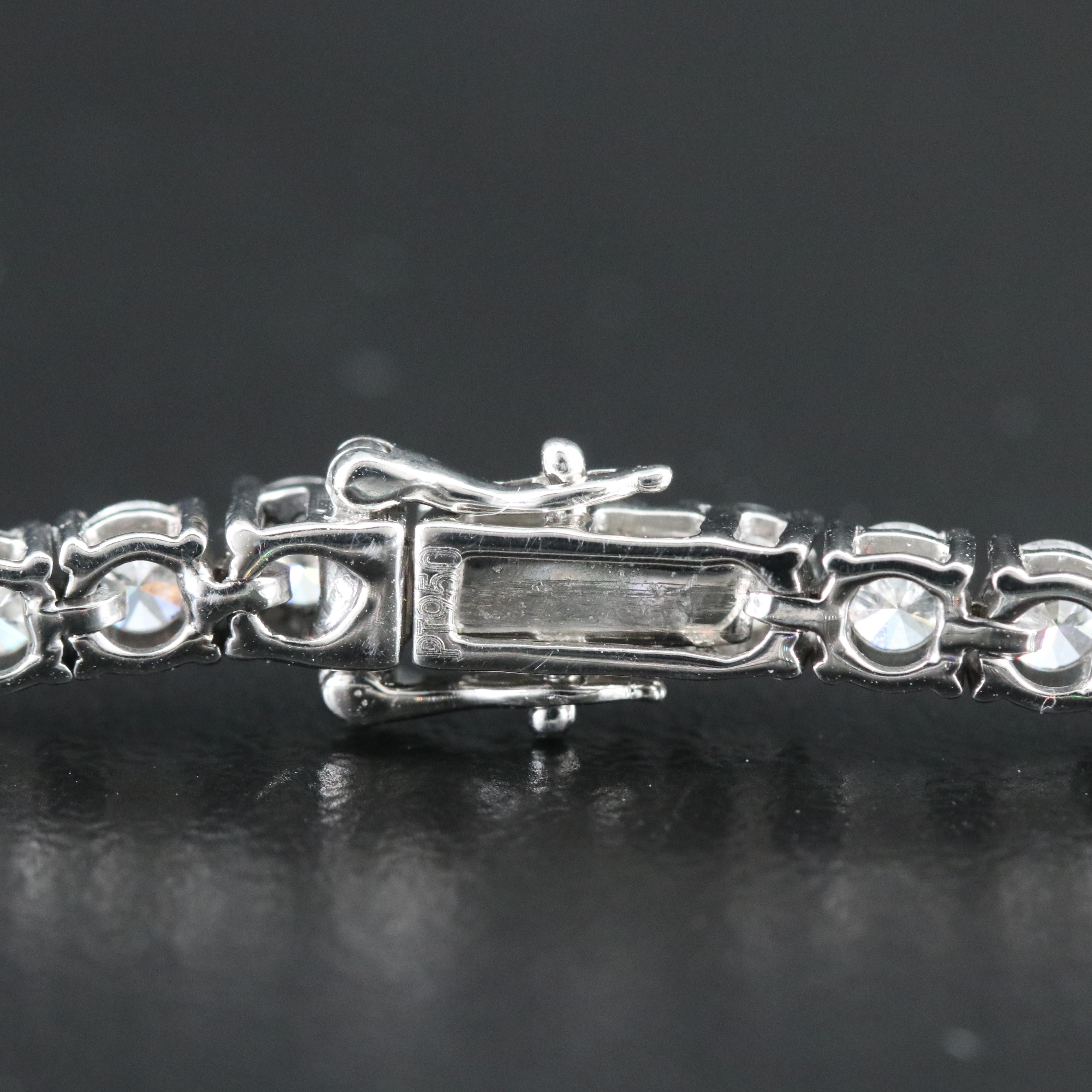 Platinum 5.73 CTW Lab Grown Diamond Bracelet