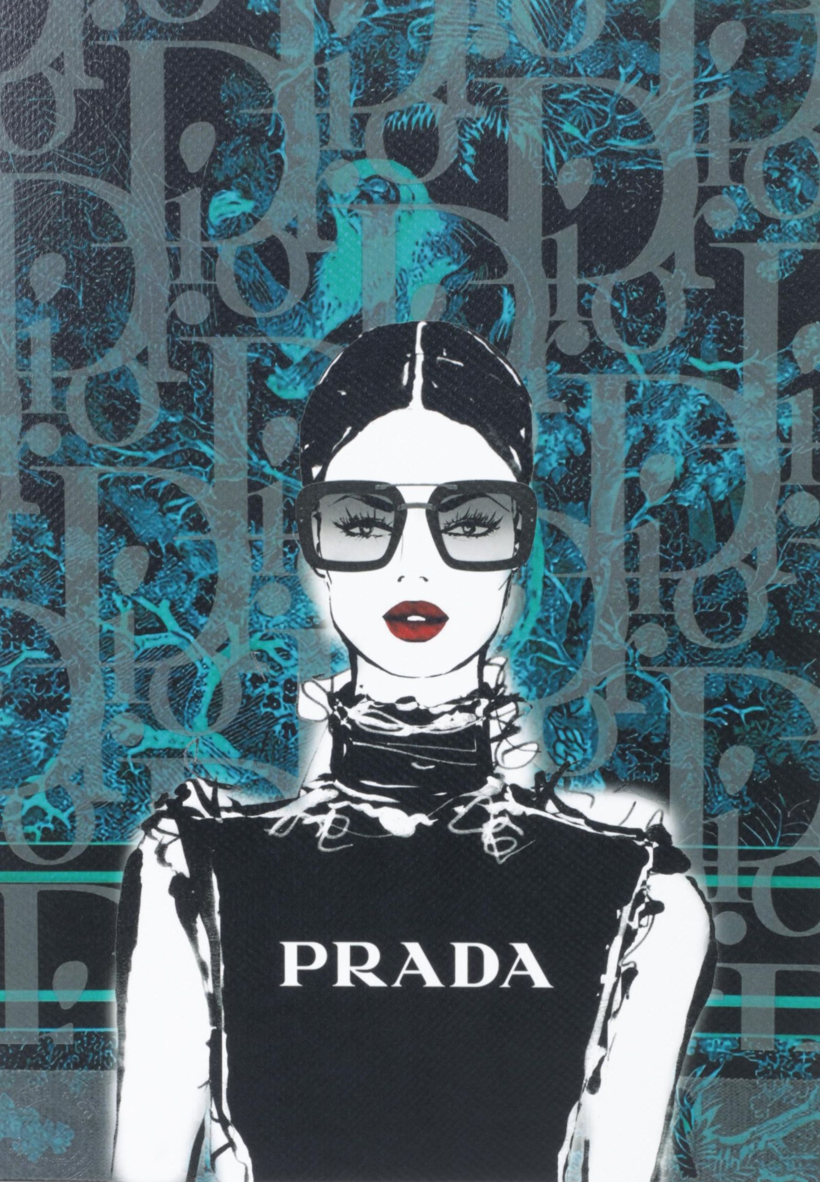 Death NYC Pop Art Graphic Print Homage to Dior and Prada, 2024