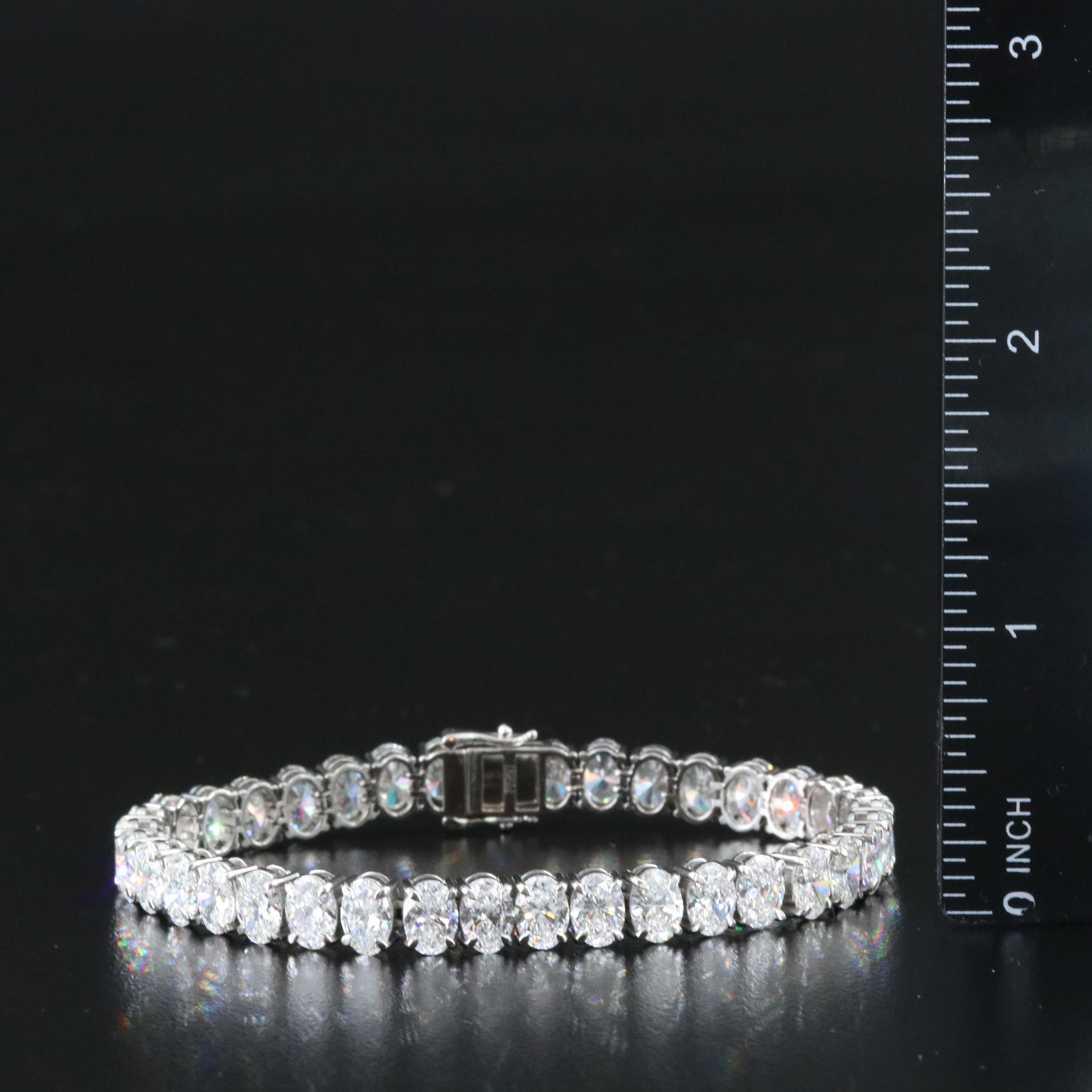 Platinum 20.12 CTW Lab Grown Diamond Bracelet