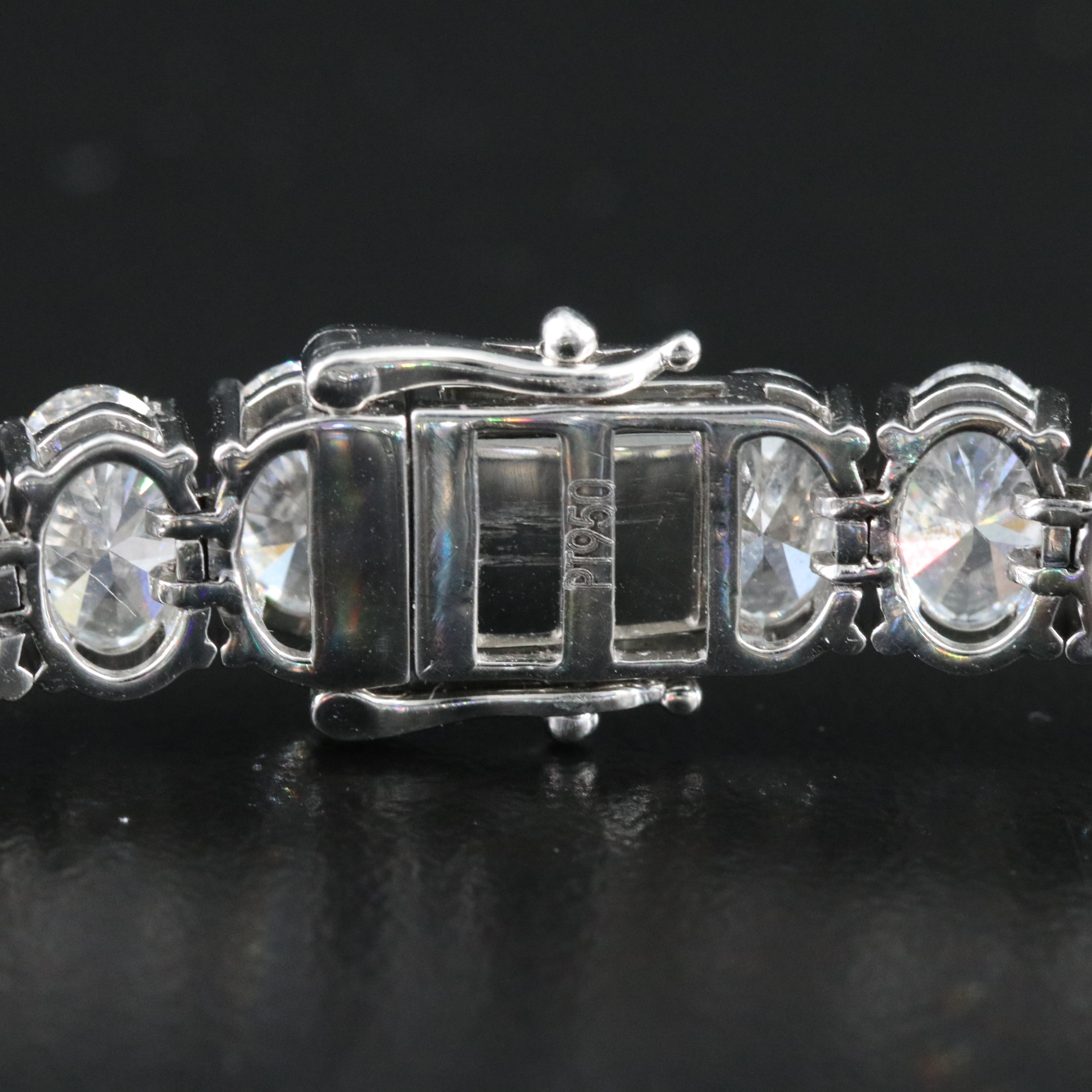 Platinum 20.12 CTW Lab Grown Diamond Bracelet