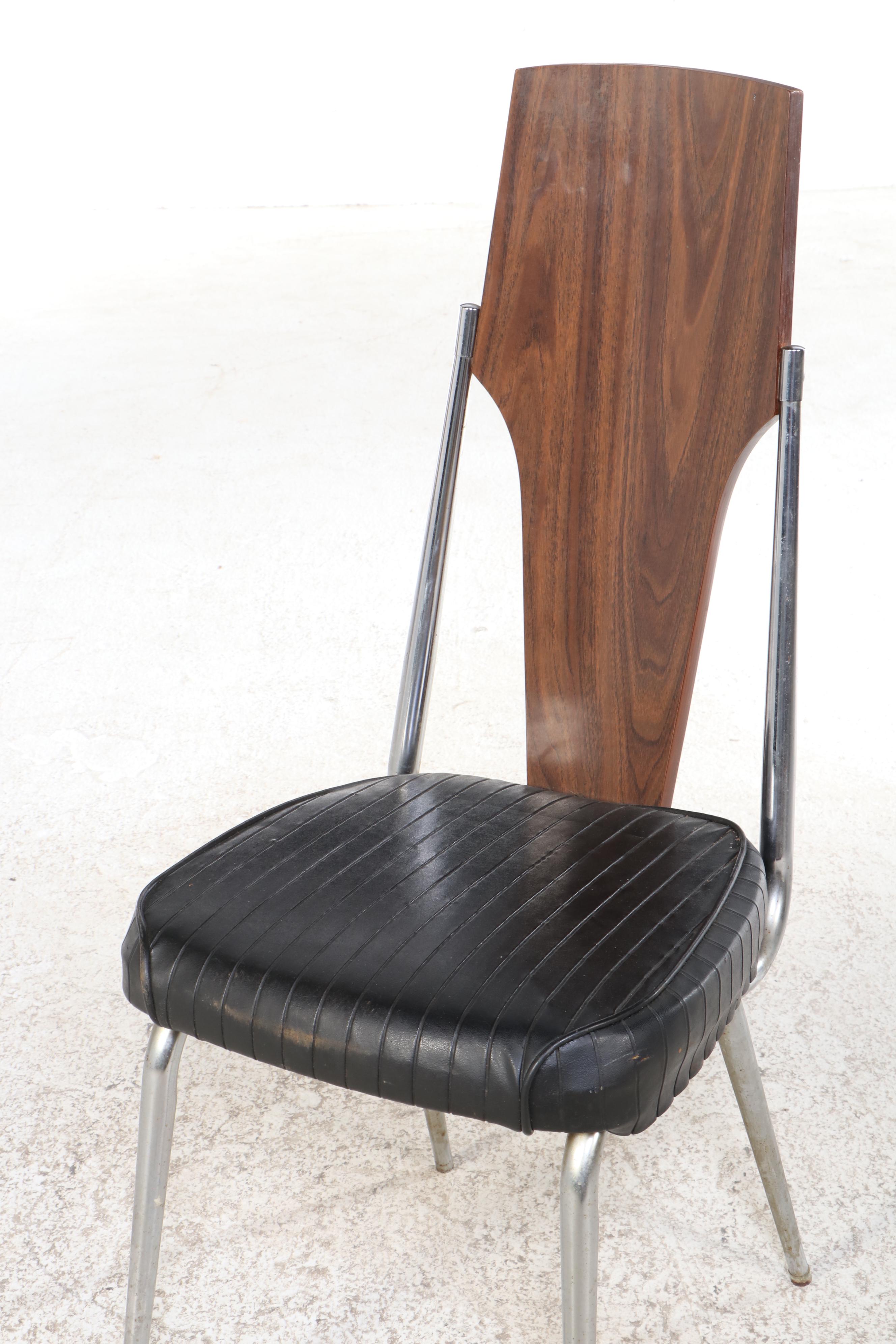 Chromcraft Mid Century Modern Dining Table and Six Chairs