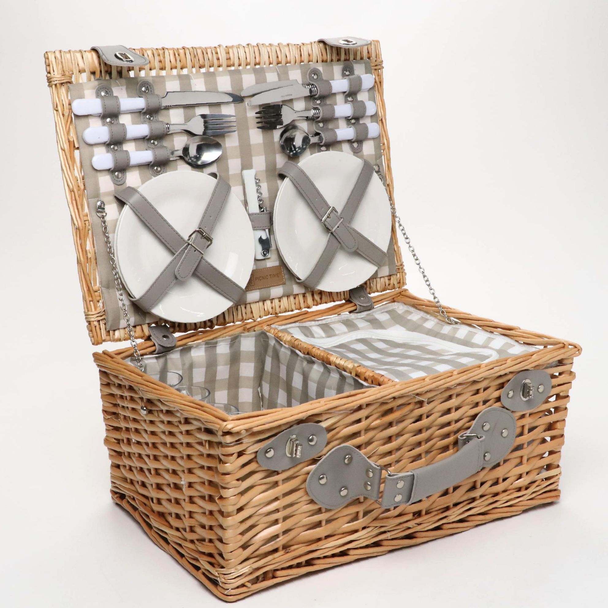 Picnic Time Wicker Picnic Basket with Accessories