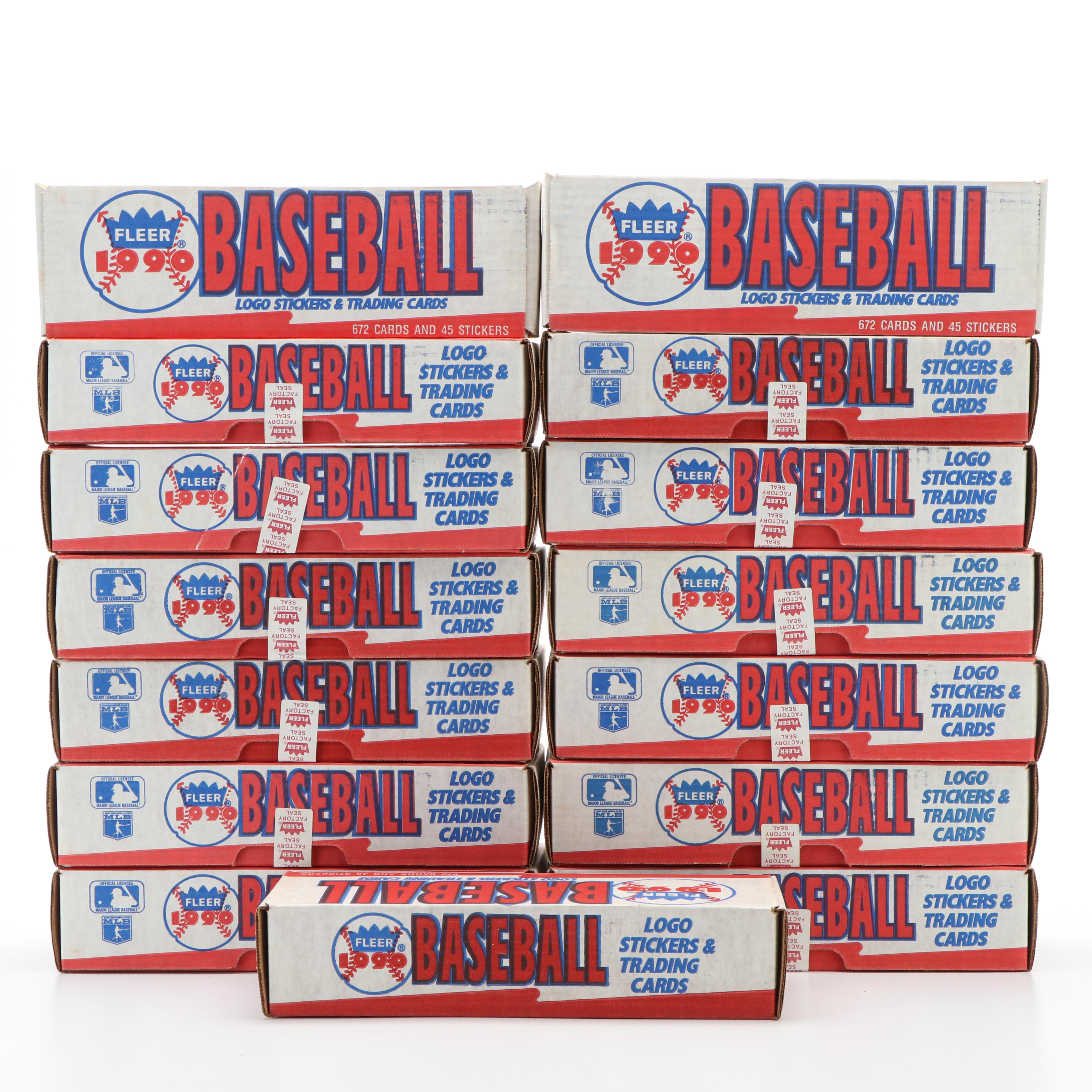 15 Unopened Complete Sets of 1990 Fleer Baseball Cards