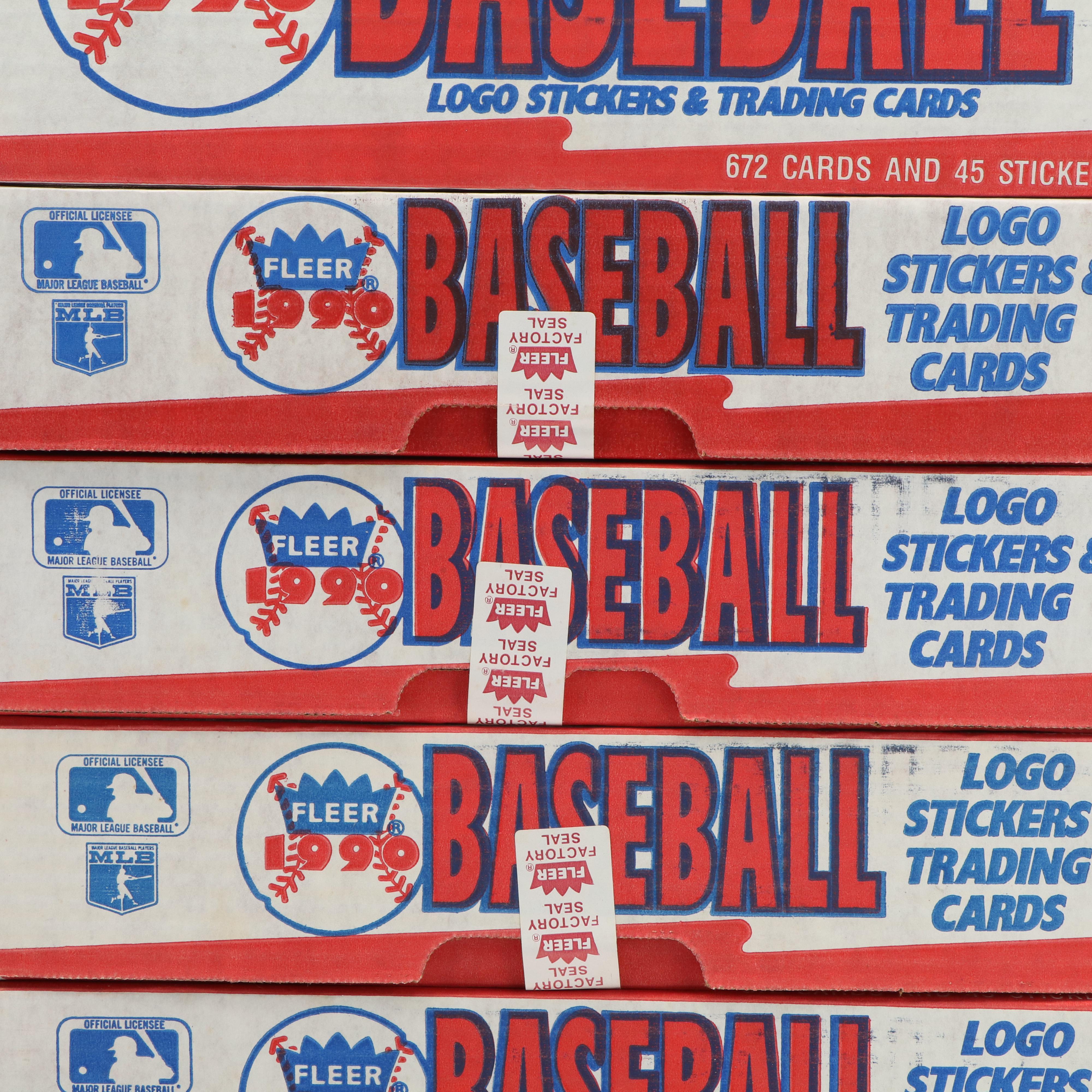 15 Unopened Complete Sets of 1990 Fleer Baseball Cards