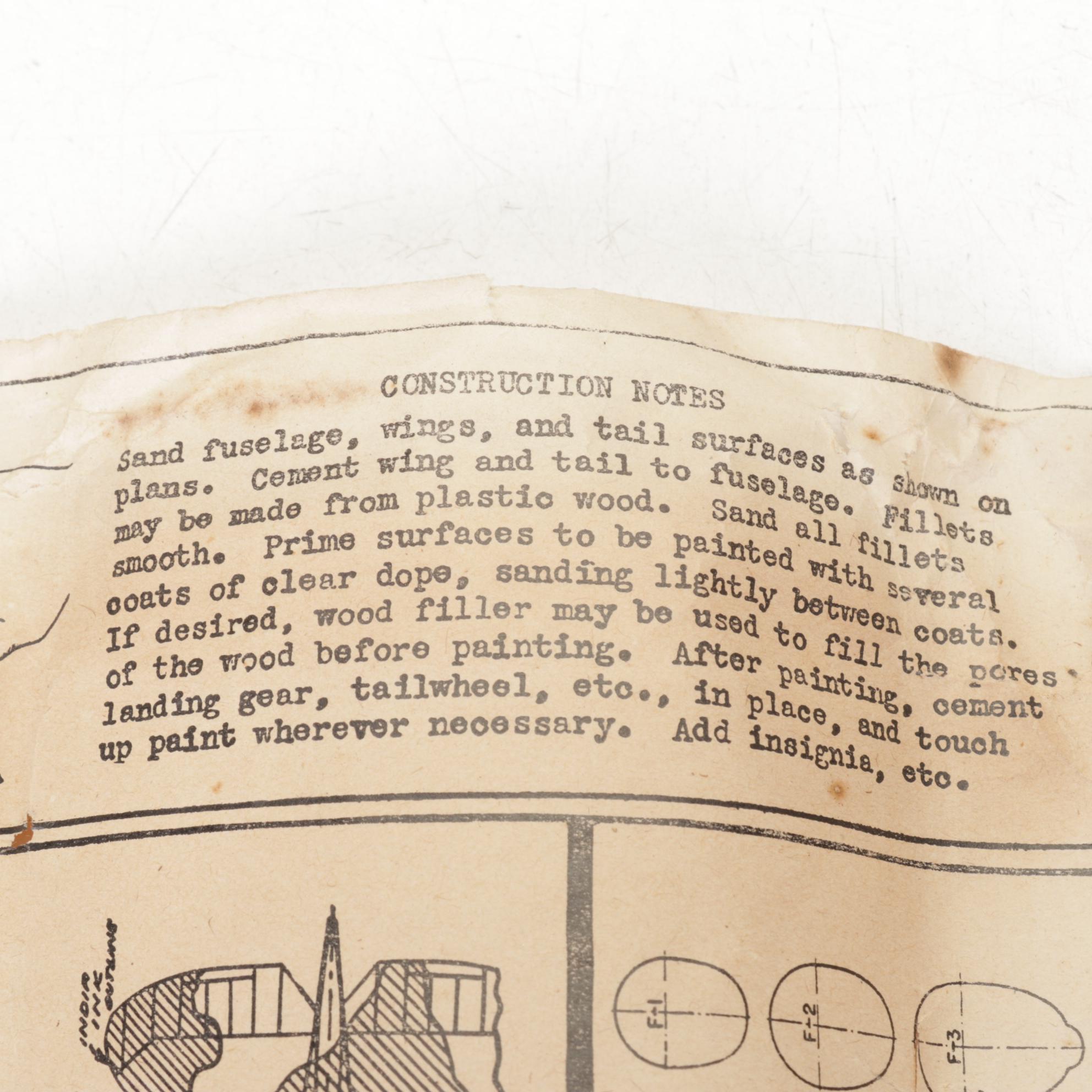 Pioneer Modelcraft "Spitfire" and "Defiant" Balsa and Cardboard Model Kit