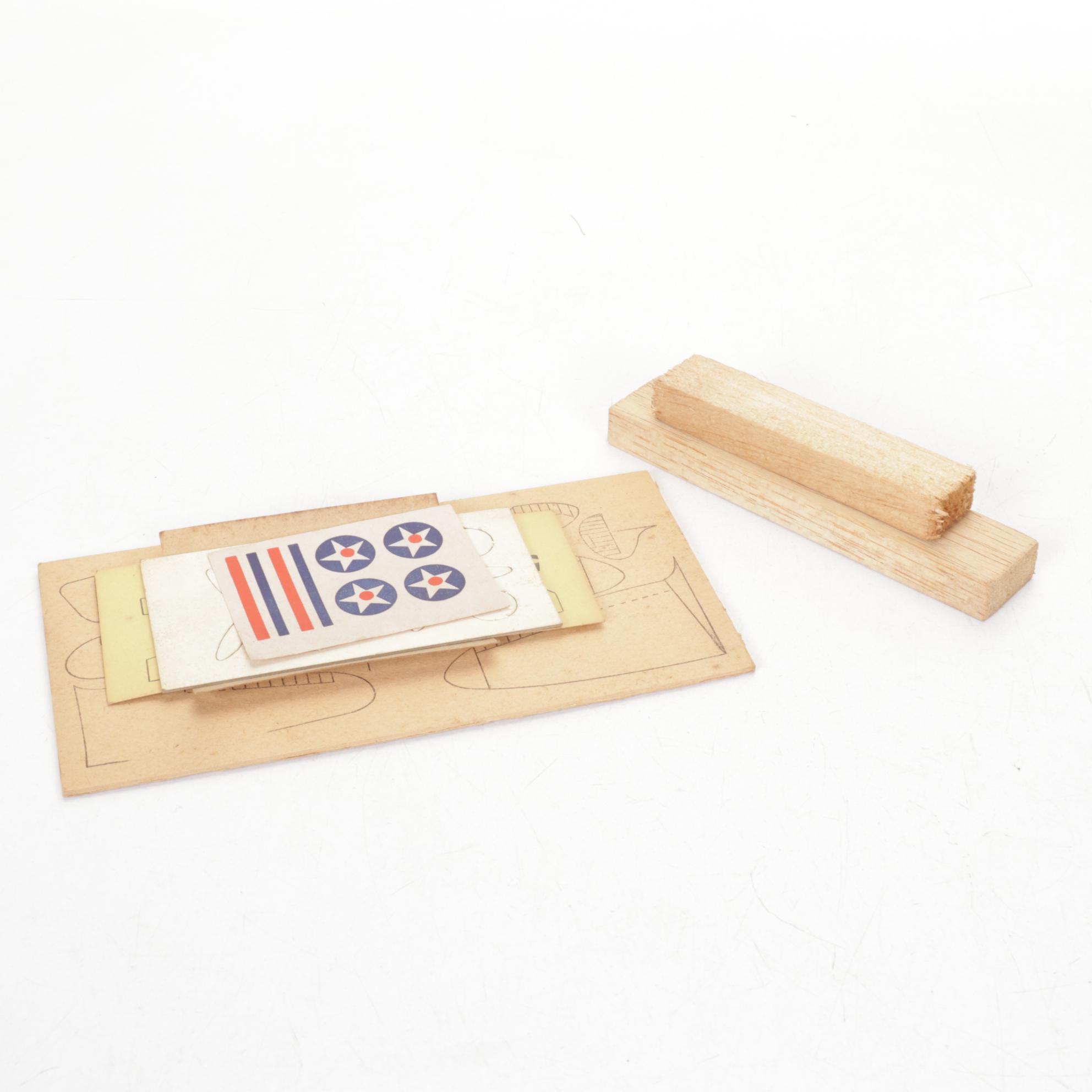 Pioneer Modelcraft "Spitfire" and "Defiant" Balsa and Cardboard Model Kit