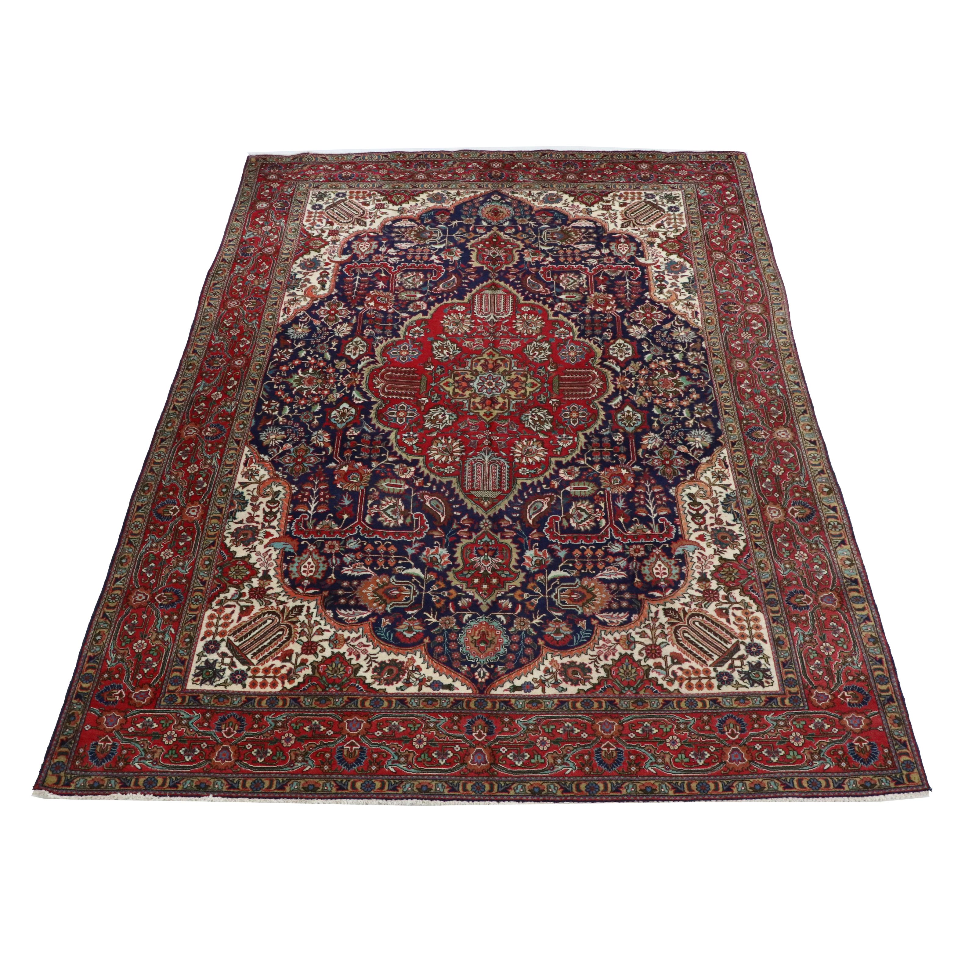 9'10 x 13'5 Hand-Knotted Persian Tabriz Room-Sized Rug
