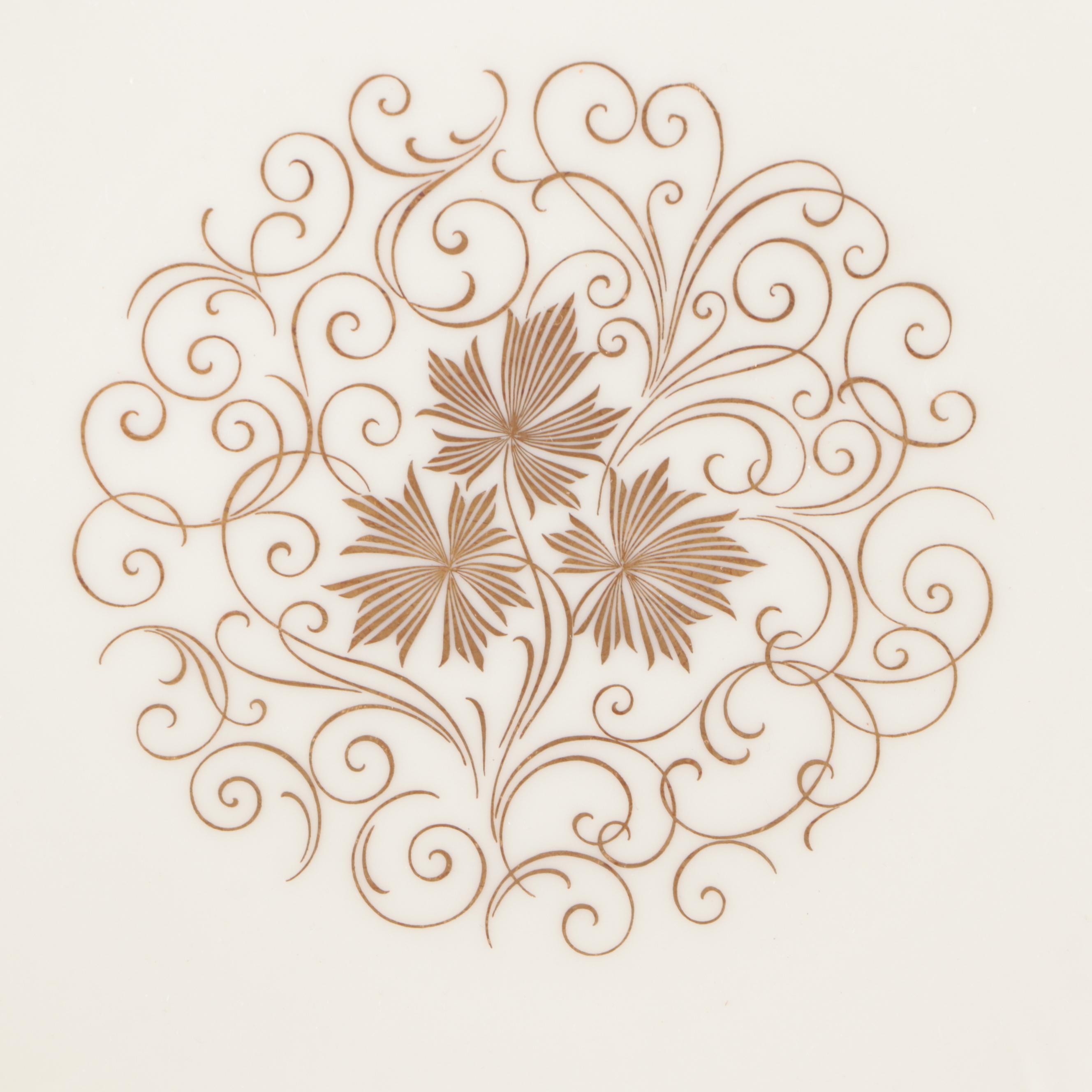 Lenox "Orleans" Porcelain Gravy Boat, Ashtray, Vegetable Bowl and Dinnerware