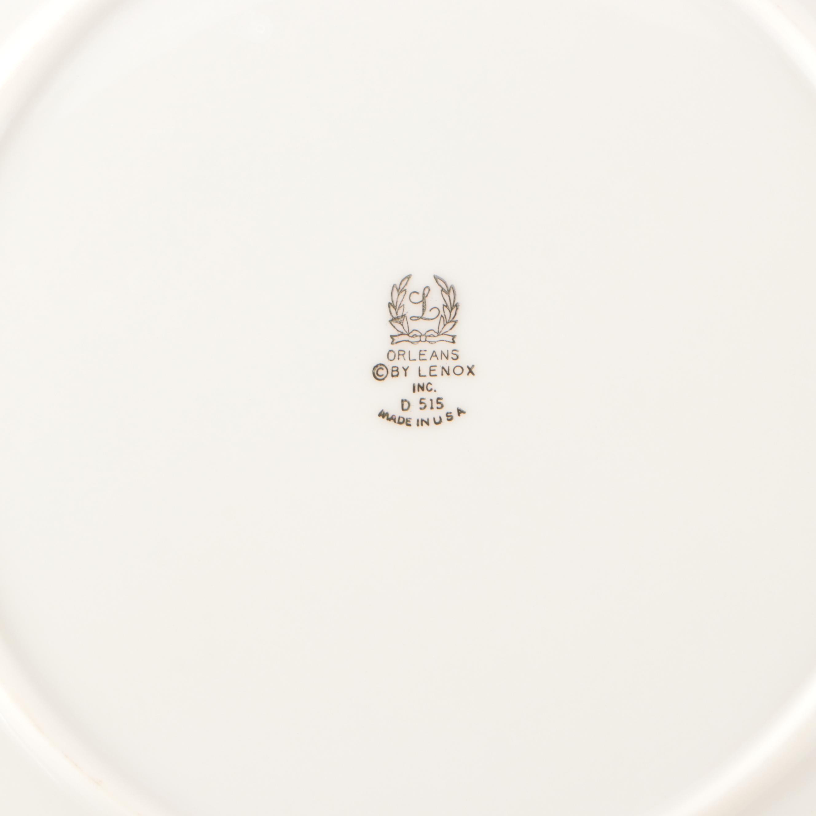 Lenox "Orleans" Porcelain Gravy Boat, Ashtray, Vegetable Bowl and Dinnerware