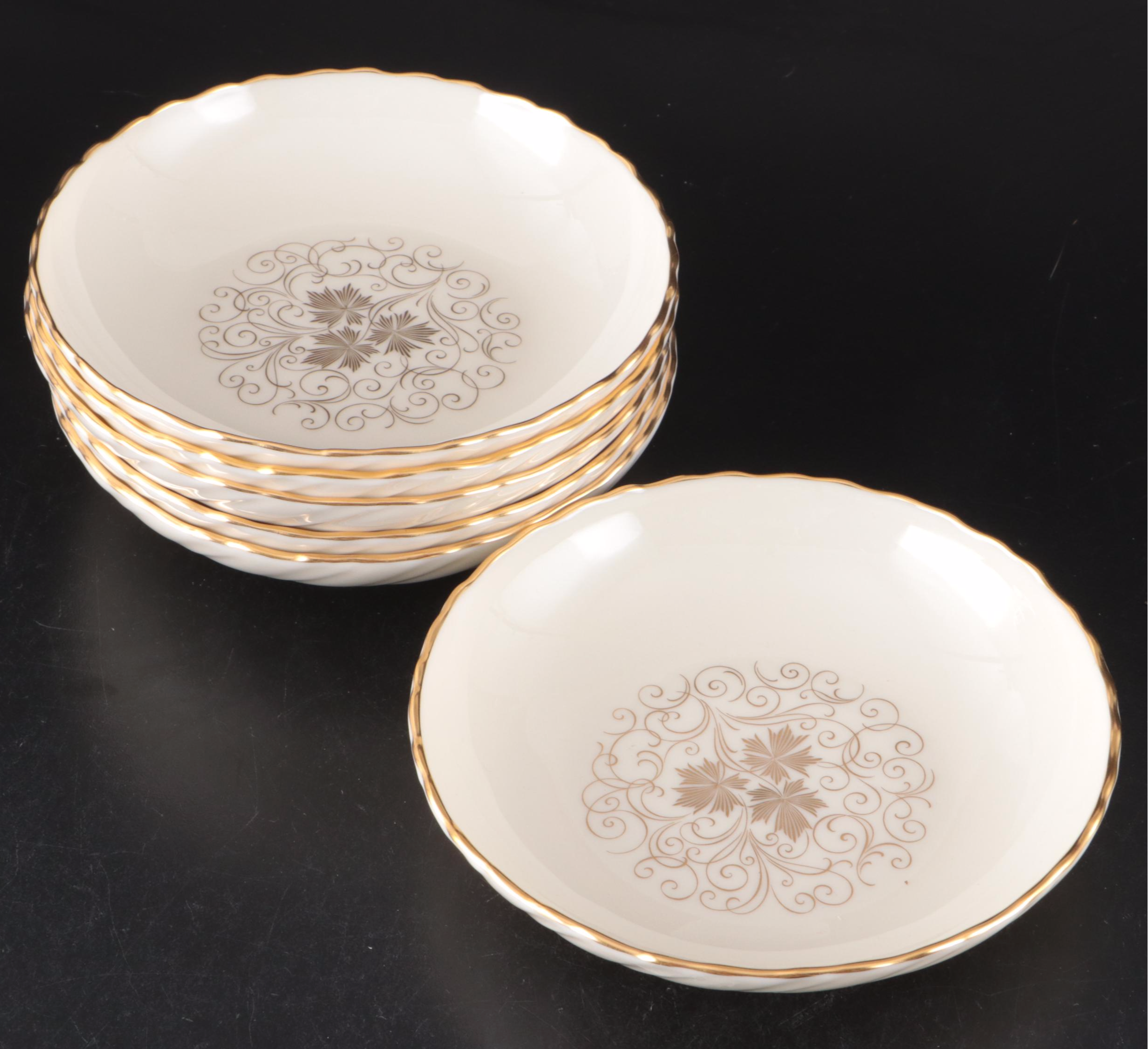 Lenox "Orleans" Porcelain Gravy Boat, Ashtray, Vegetable Bowl and Dinnerware