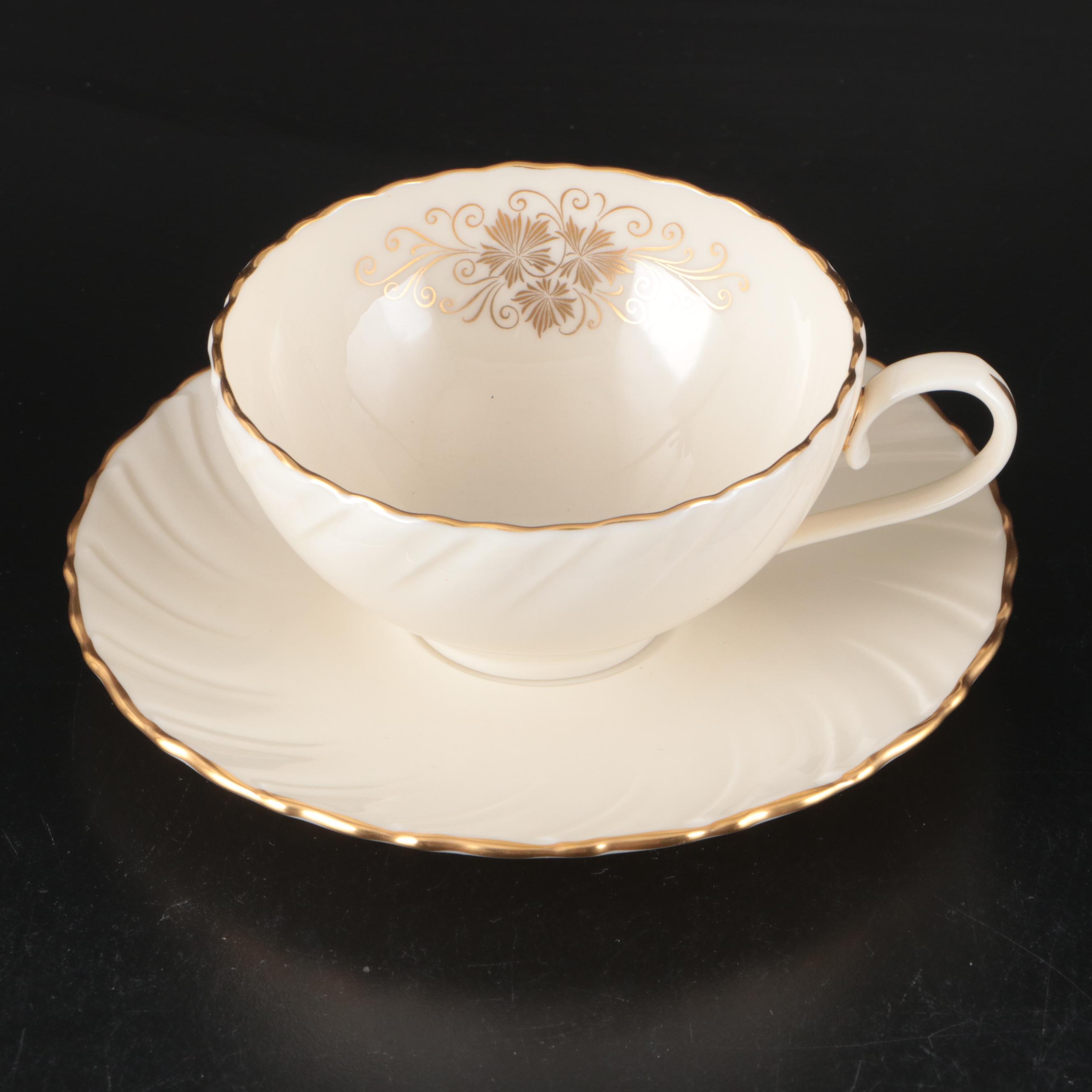 Lenox "Orleans" Porcelain Gravy Boat, Ashtray, Vegetable Bowl and Dinnerware