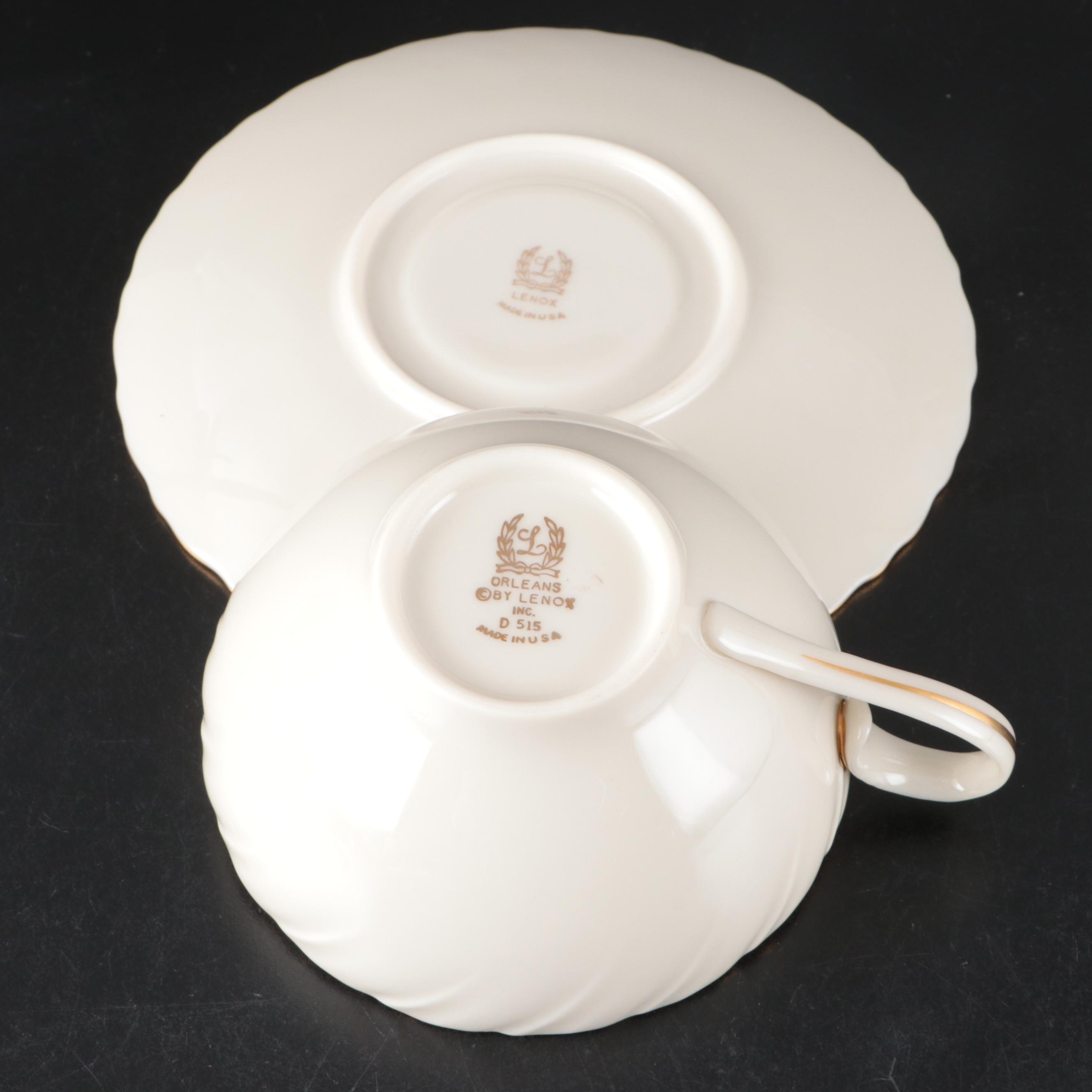 Lenox "Orleans" Porcelain Gravy Boat, Ashtray, Vegetable Bowl and Dinnerware