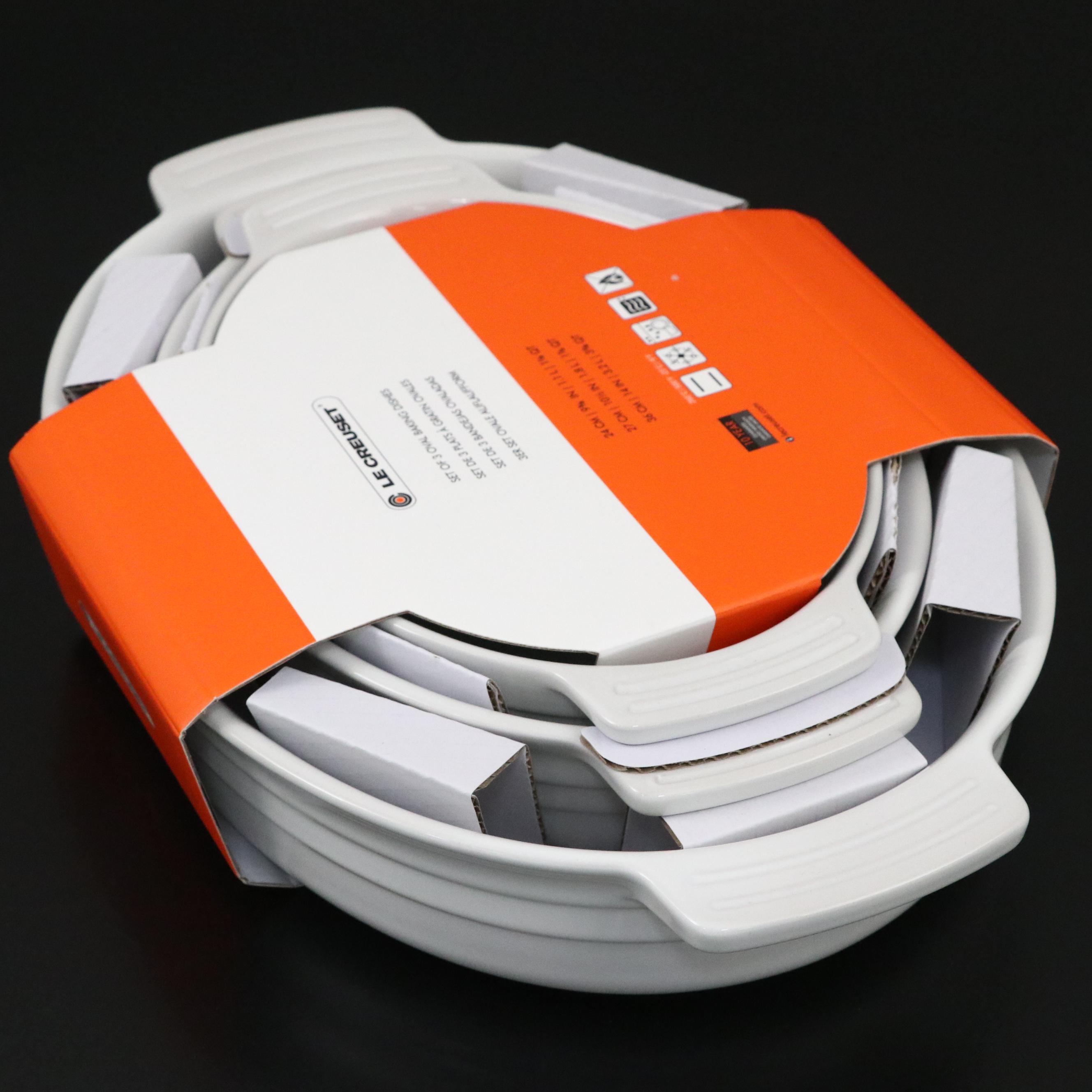 Le Creuset White Stoneware Oval Baking Dishes