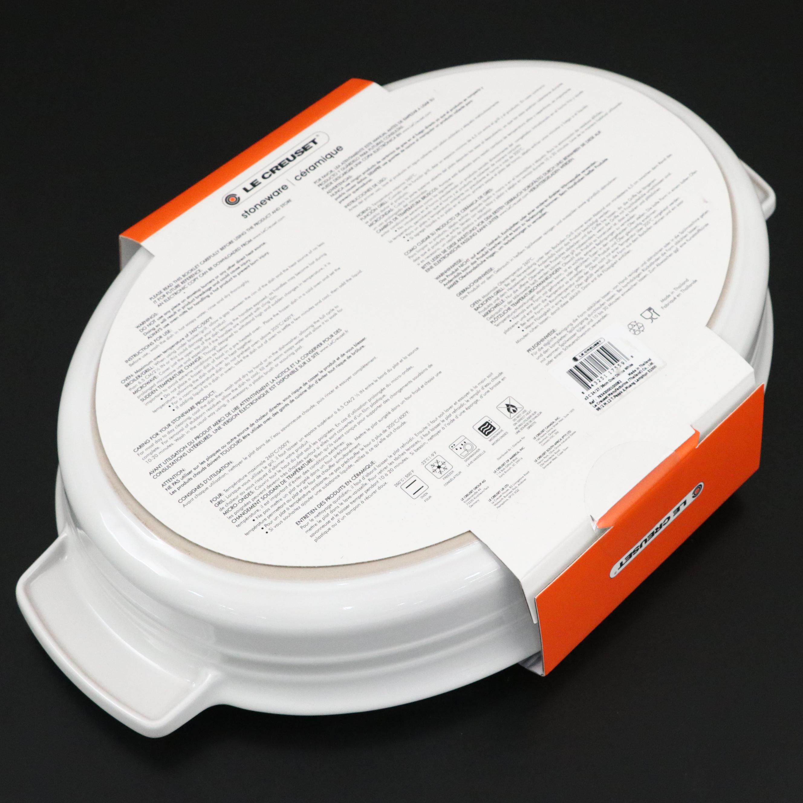 Le Creuset White Stoneware Oval Baking Dishes