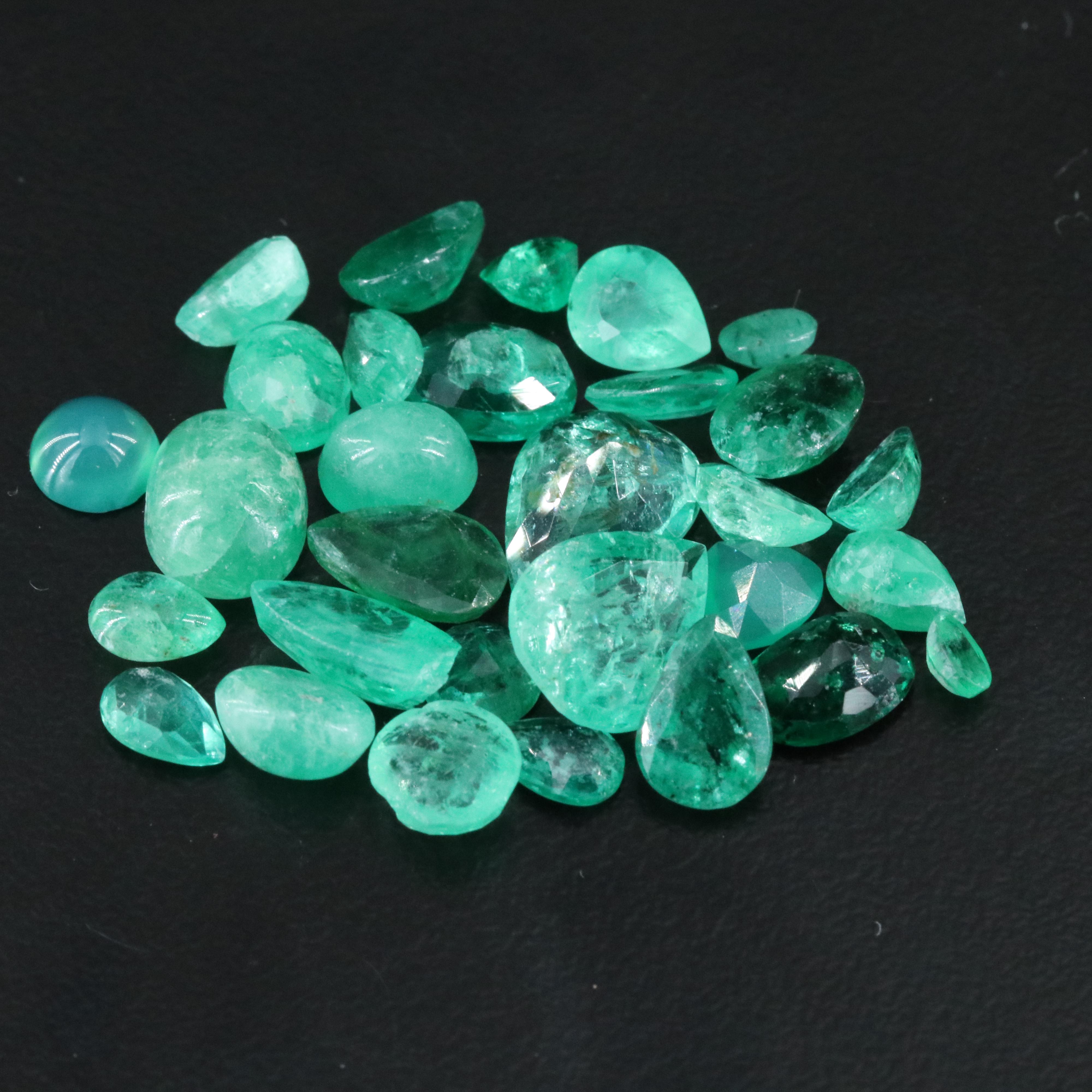 Loose 17.18 CTW Emerald and Chalcedony Lot