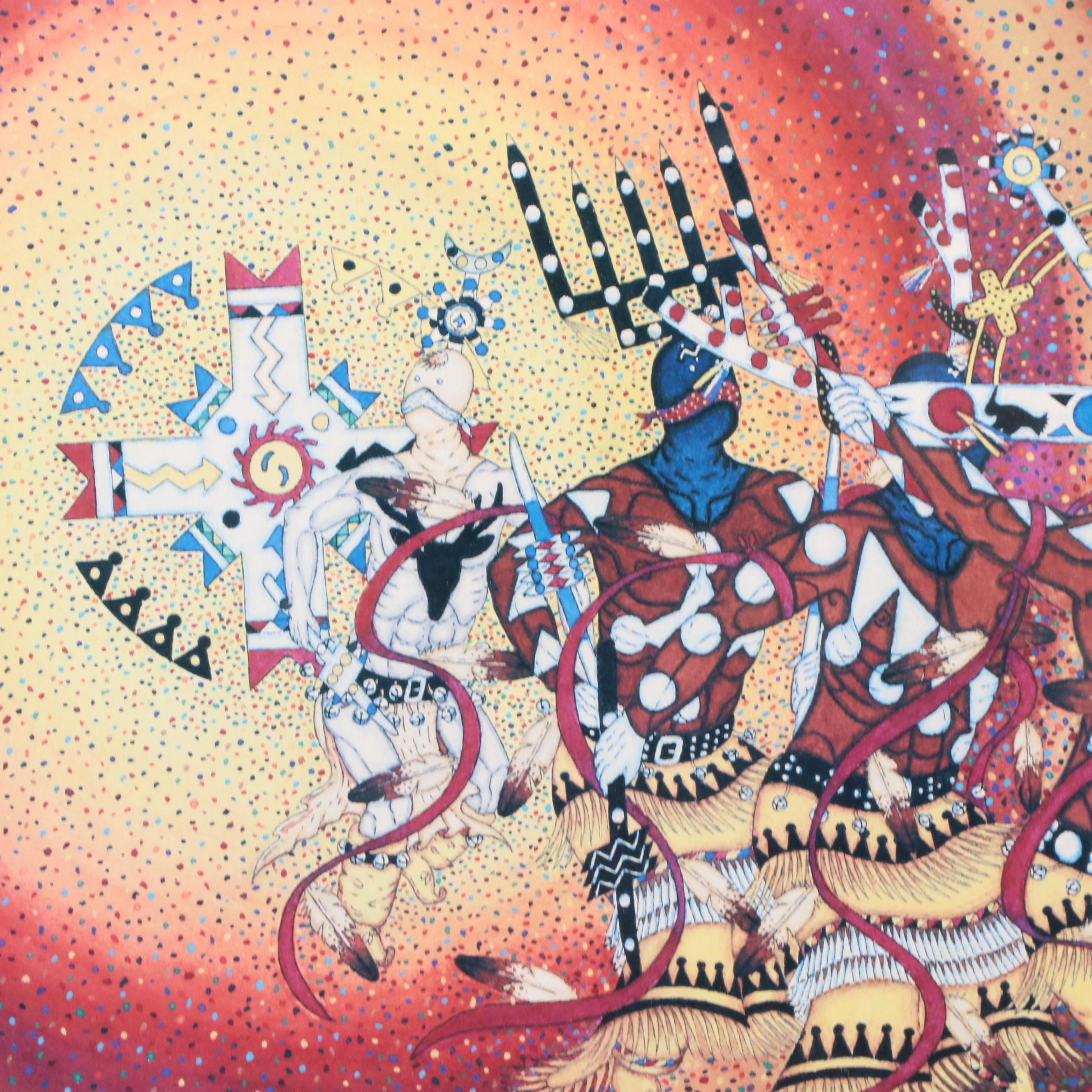 Duke W. Sine Signed Offset Lithograph Poster for 66th Annual Indian Market, 1987