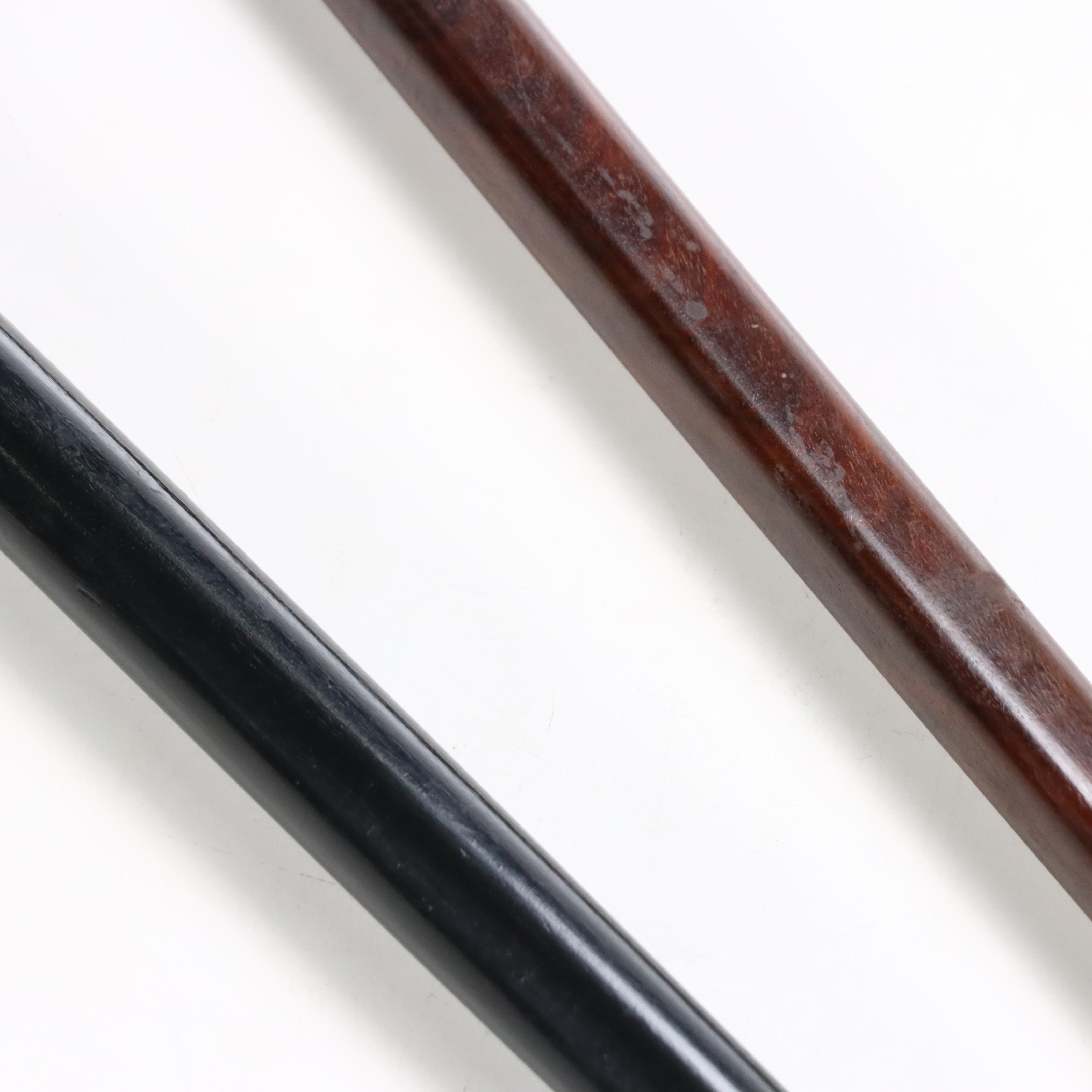 William Suckling Sterling Silver Handled Cane with Umbrella and Cane Collection