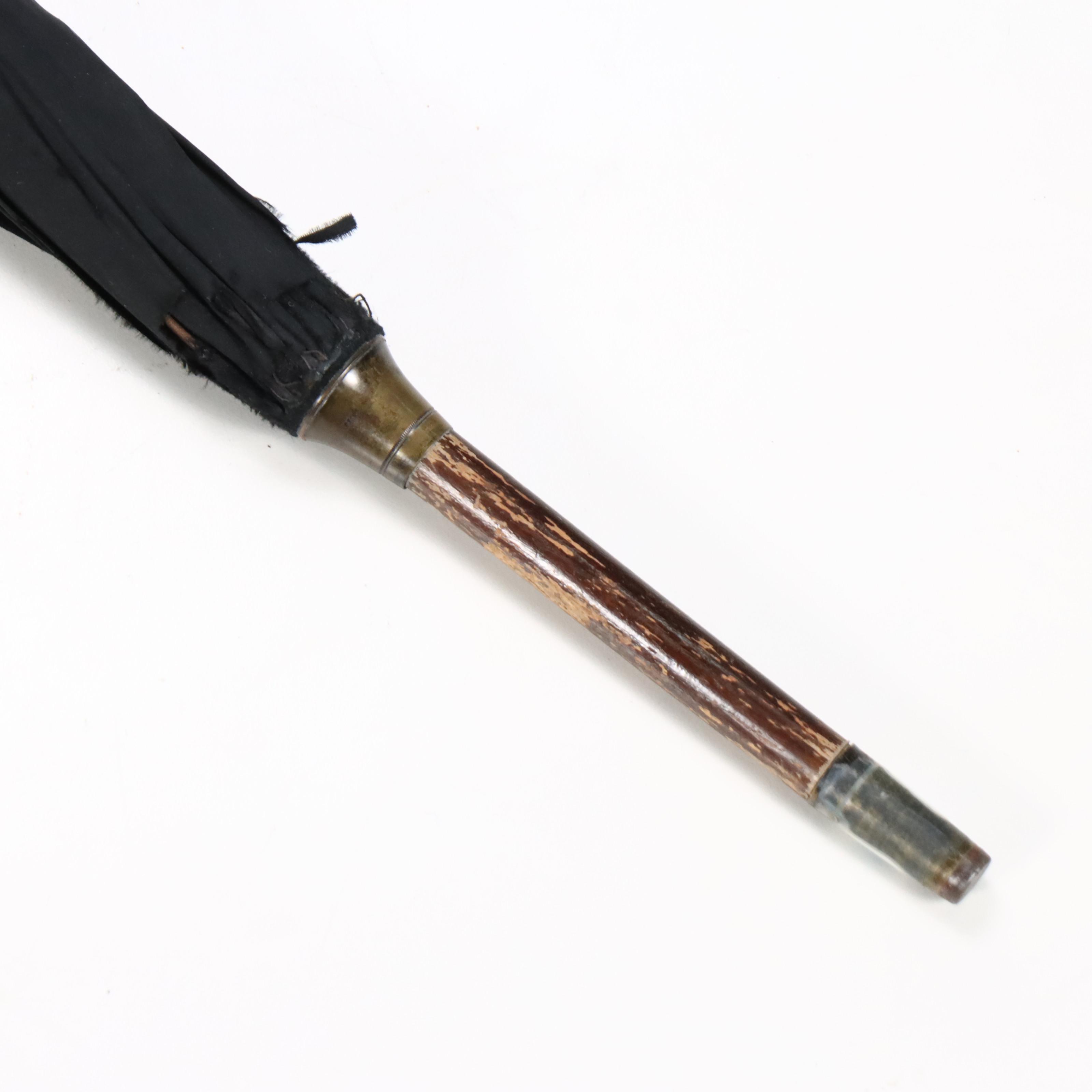 William Suckling Sterling Silver Handled Cane with Umbrella and Cane Collection