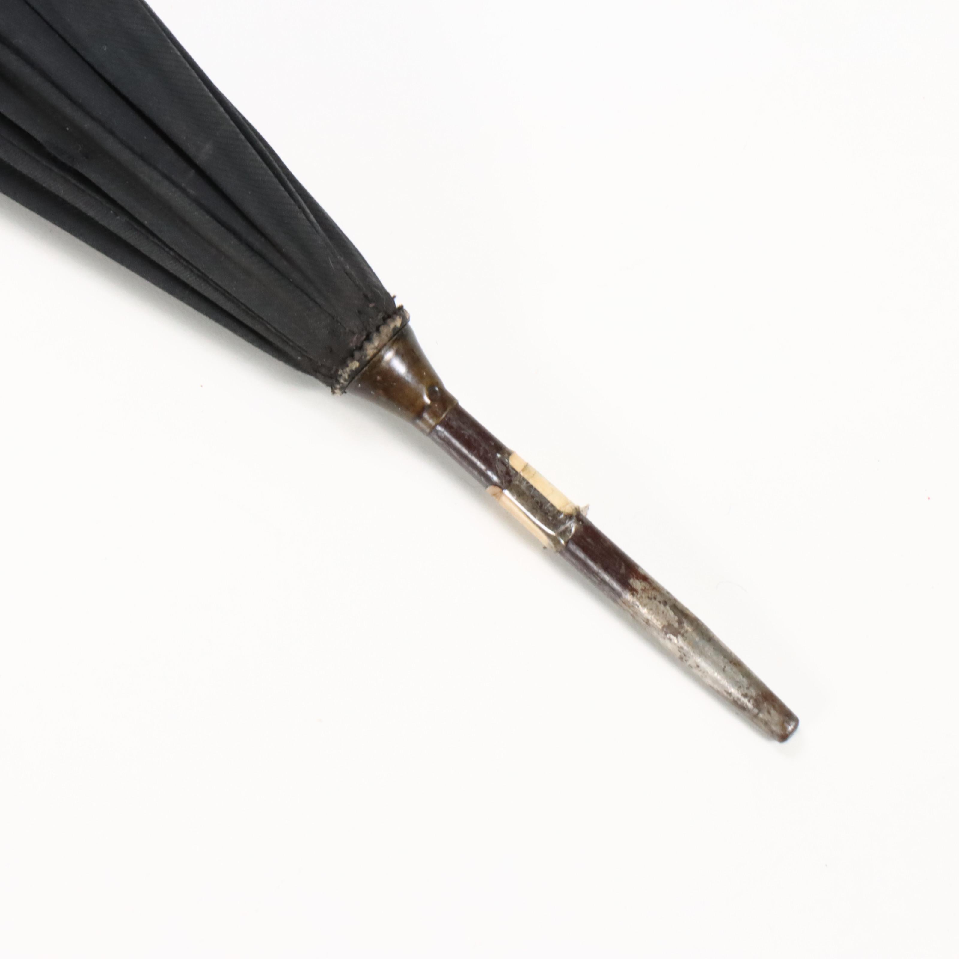 William Suckling Sterling Silver Handled Cane with Umbrella and Cane Collection