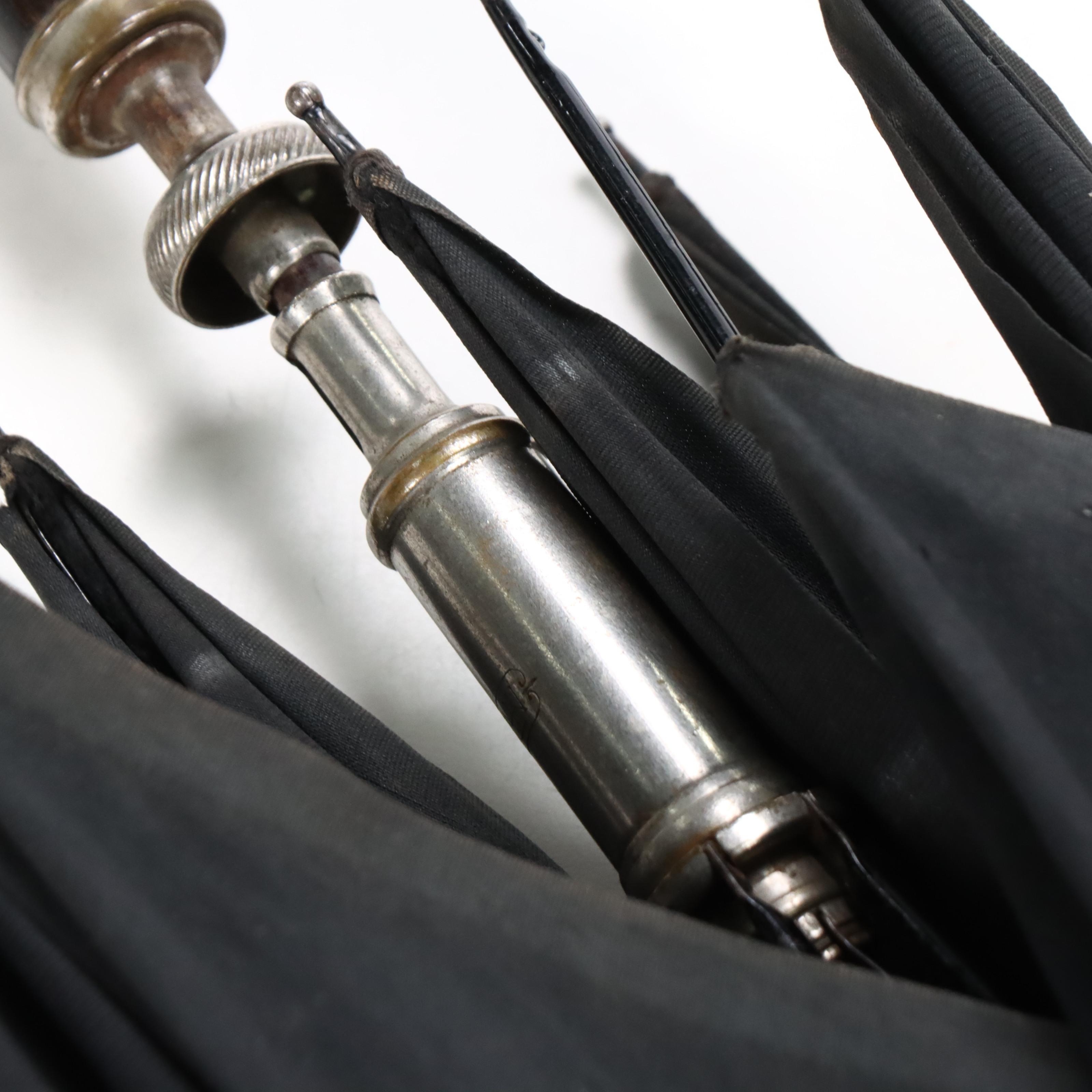 William Suckling Sterling Silver Handled Cane with Umbrella and Cane Collection