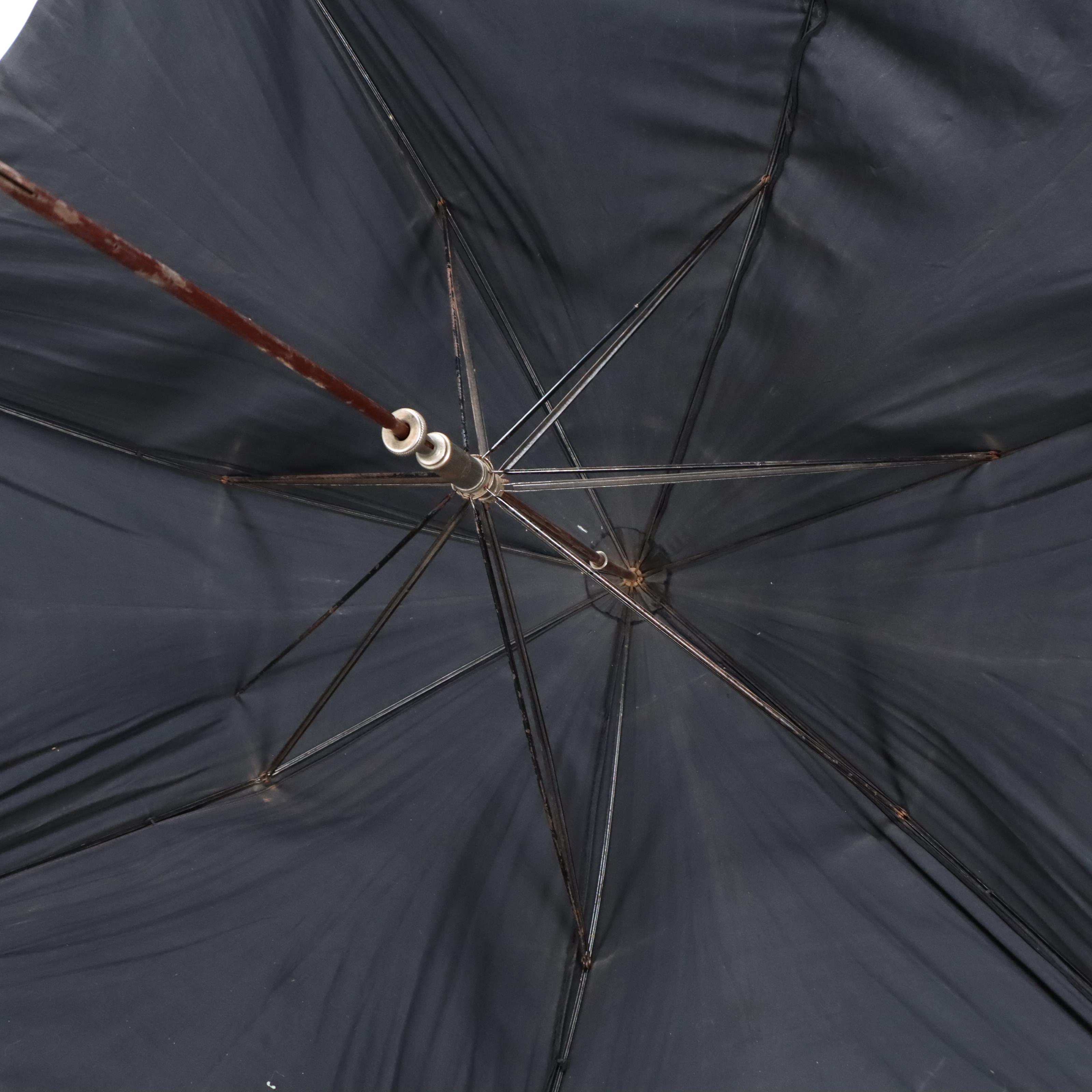 William Suckling Sterling Silver Handled Cane with Umbrella and Cane Collection