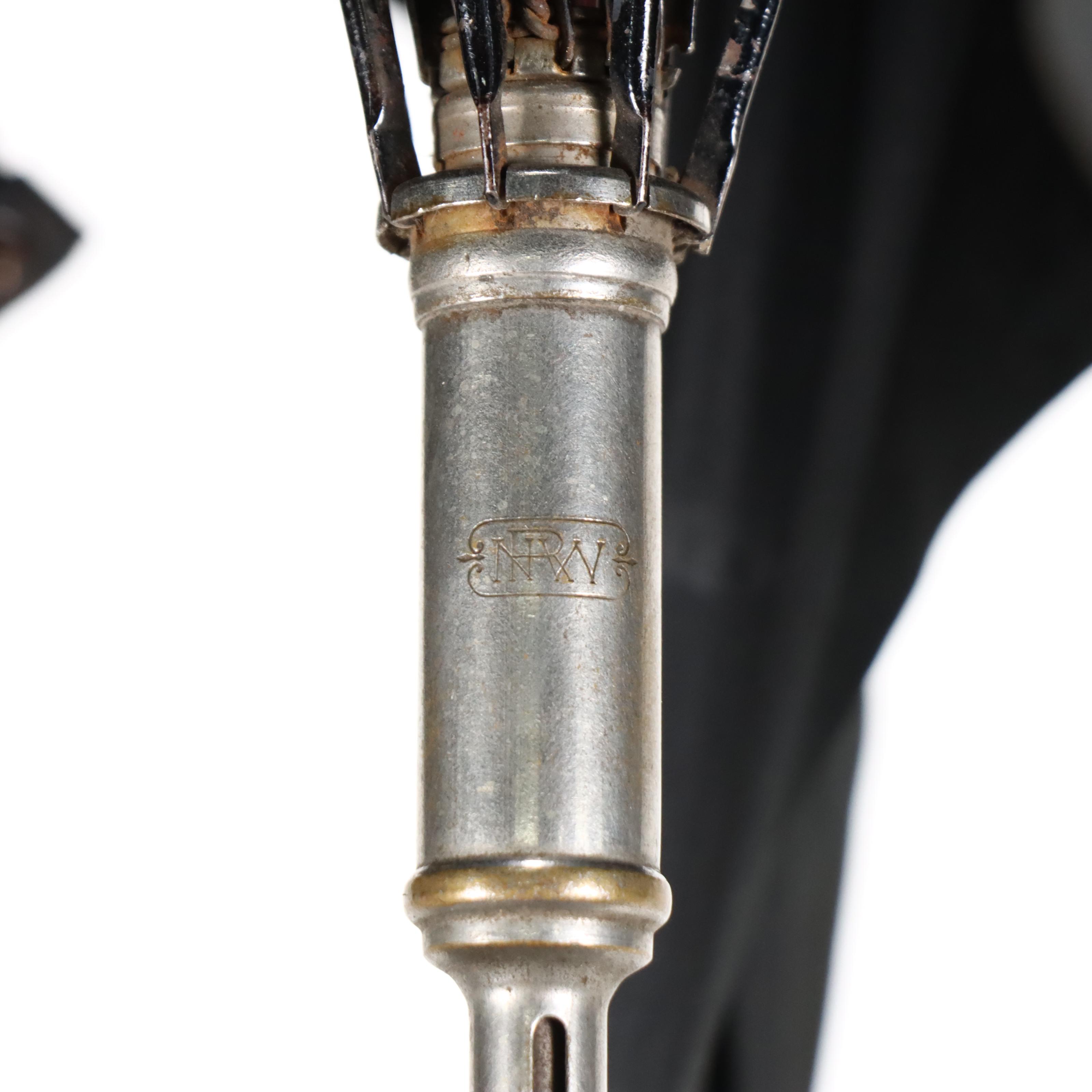 William Suckling Sterling Silver Handled Cane with Umbrella and Cane Collection