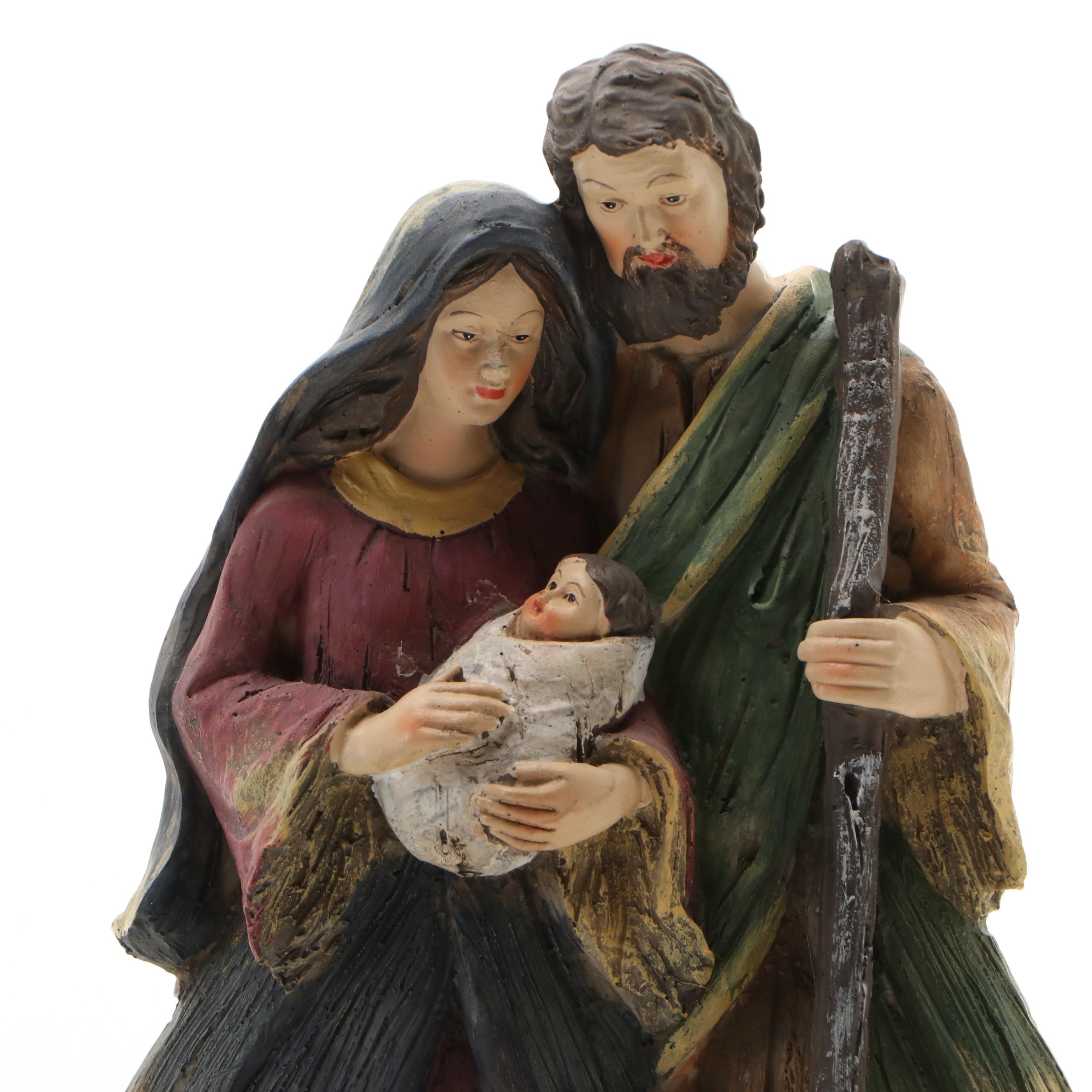 Lladró Ceramic Madonna and Child with More Religious Figurines