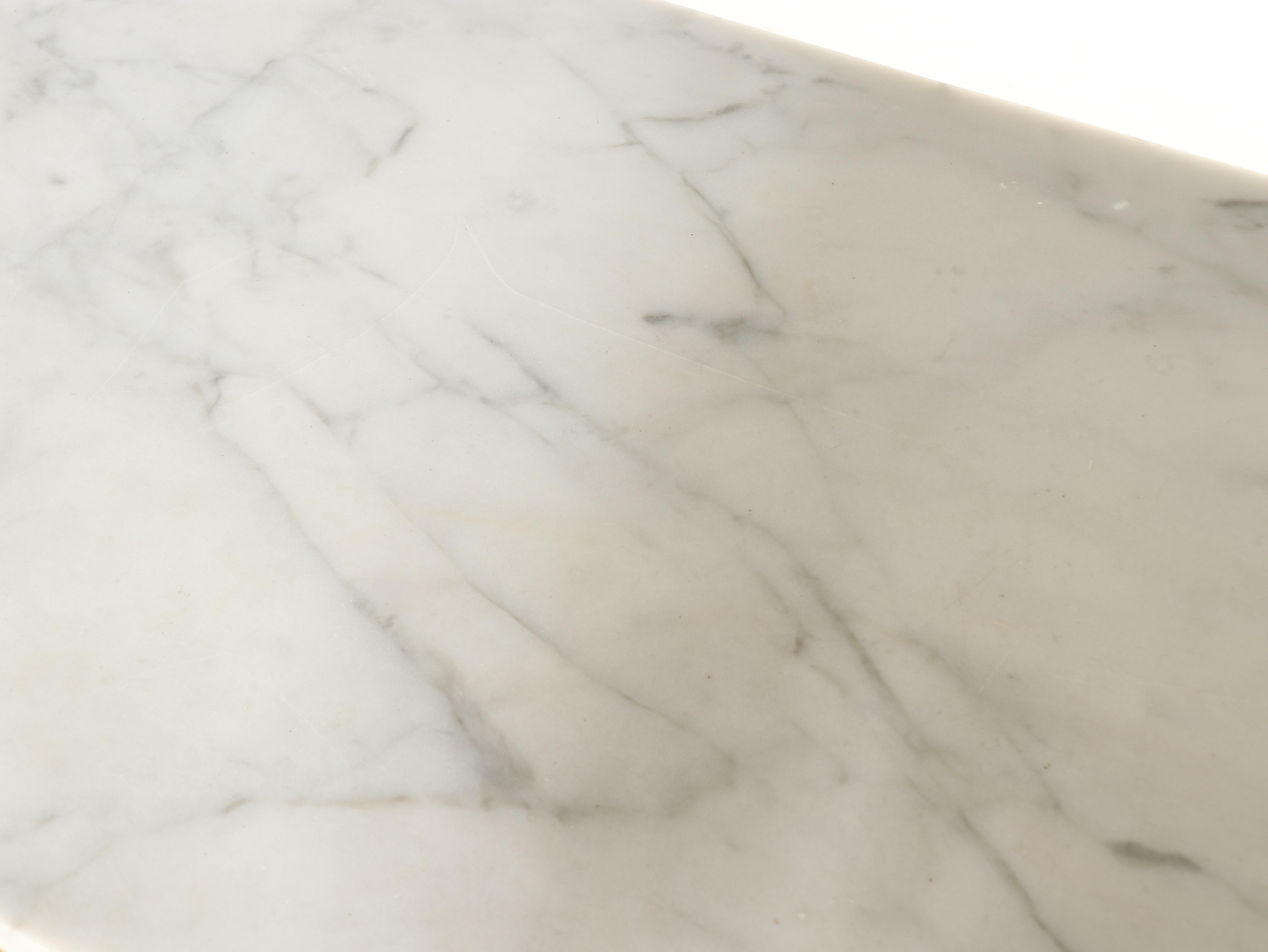 Italian Neoclassical Style Painted, Parcel Gilt, and Marble Top Console Table