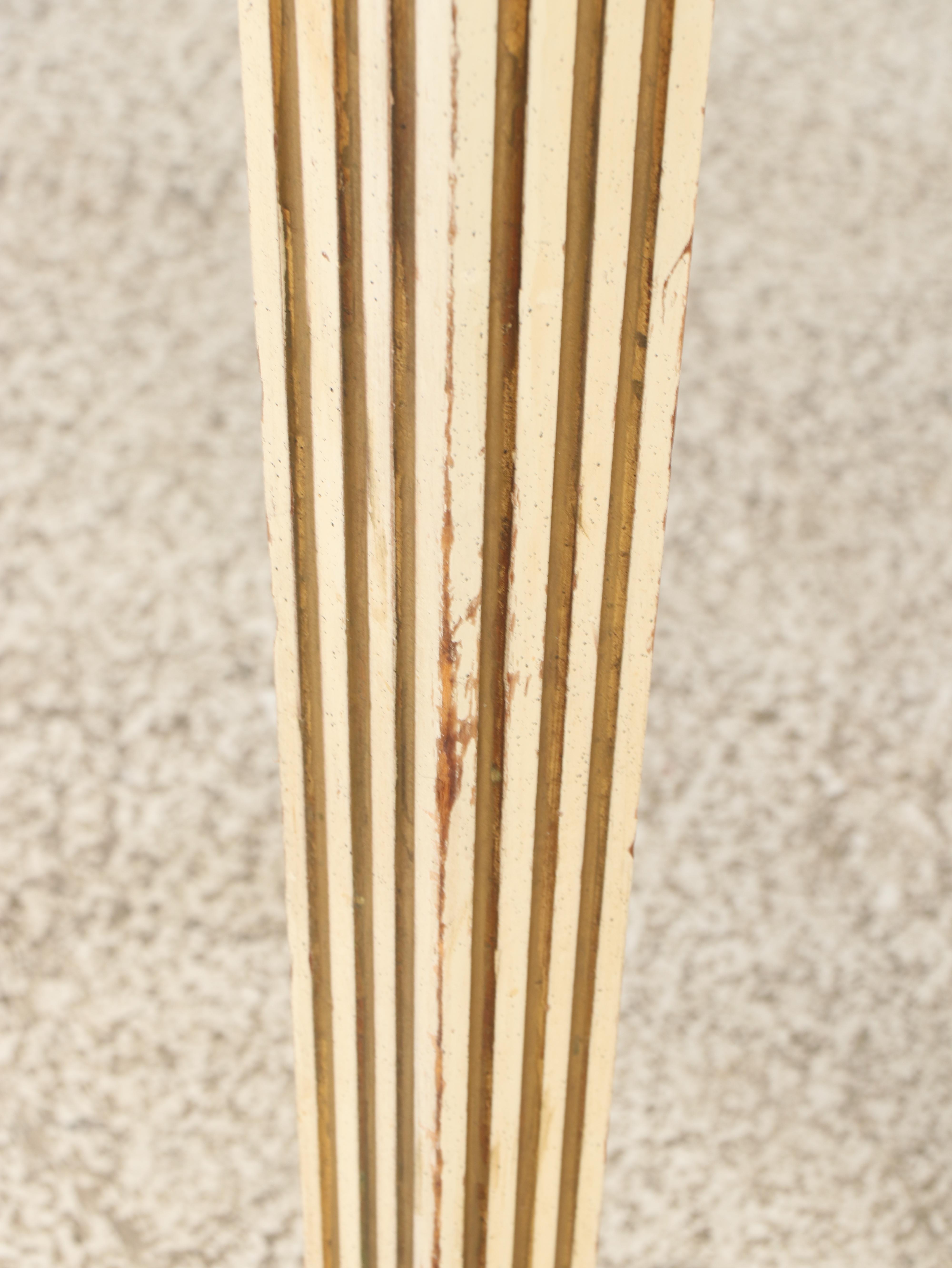 Italian Neoclassical Style Painted, Parcel Gilt, and Marble Top Console Table