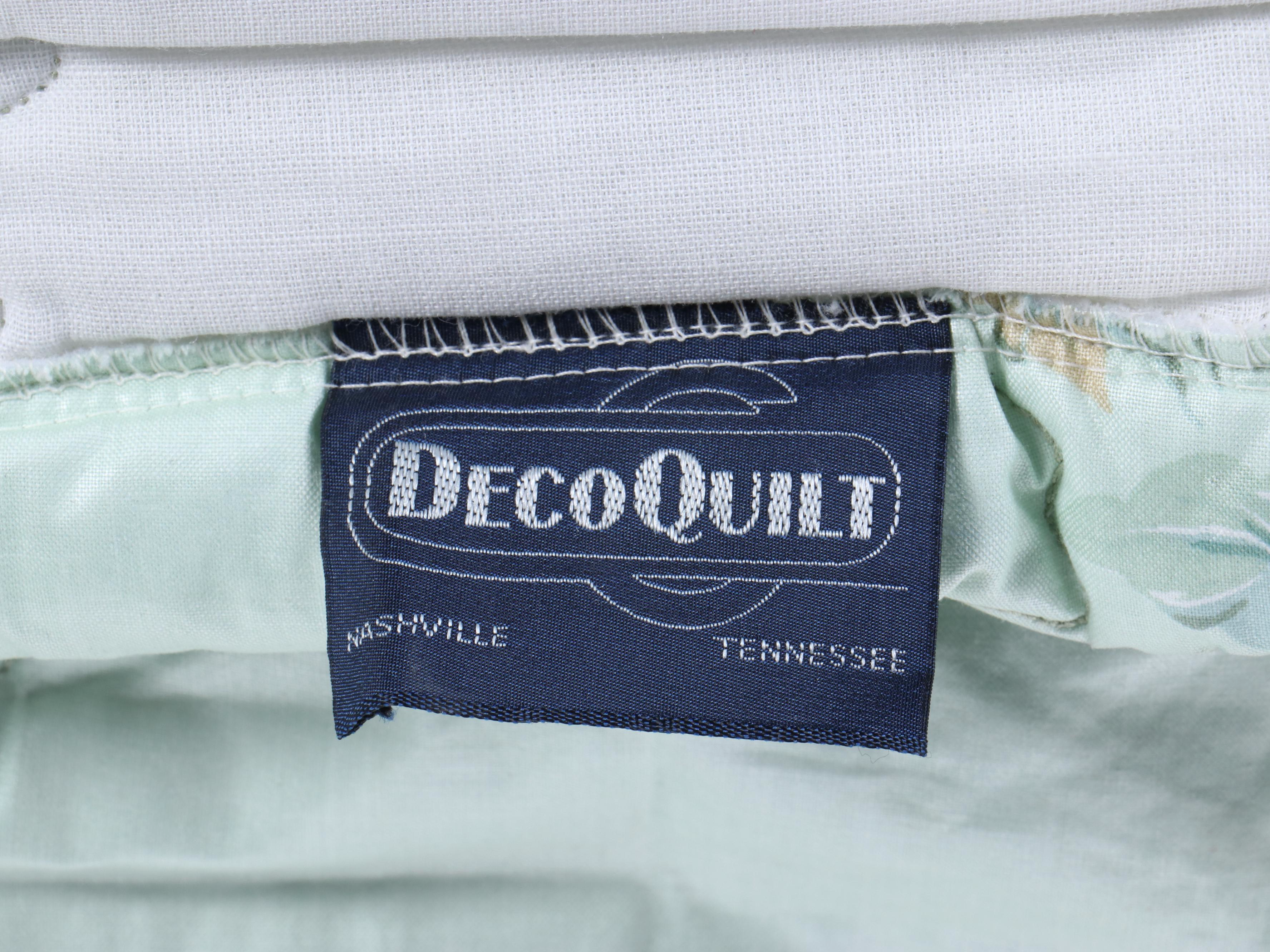 Pair of Twin DecoQuilt Padded Chintz Coverlets with Box Pleated Bed Skirts