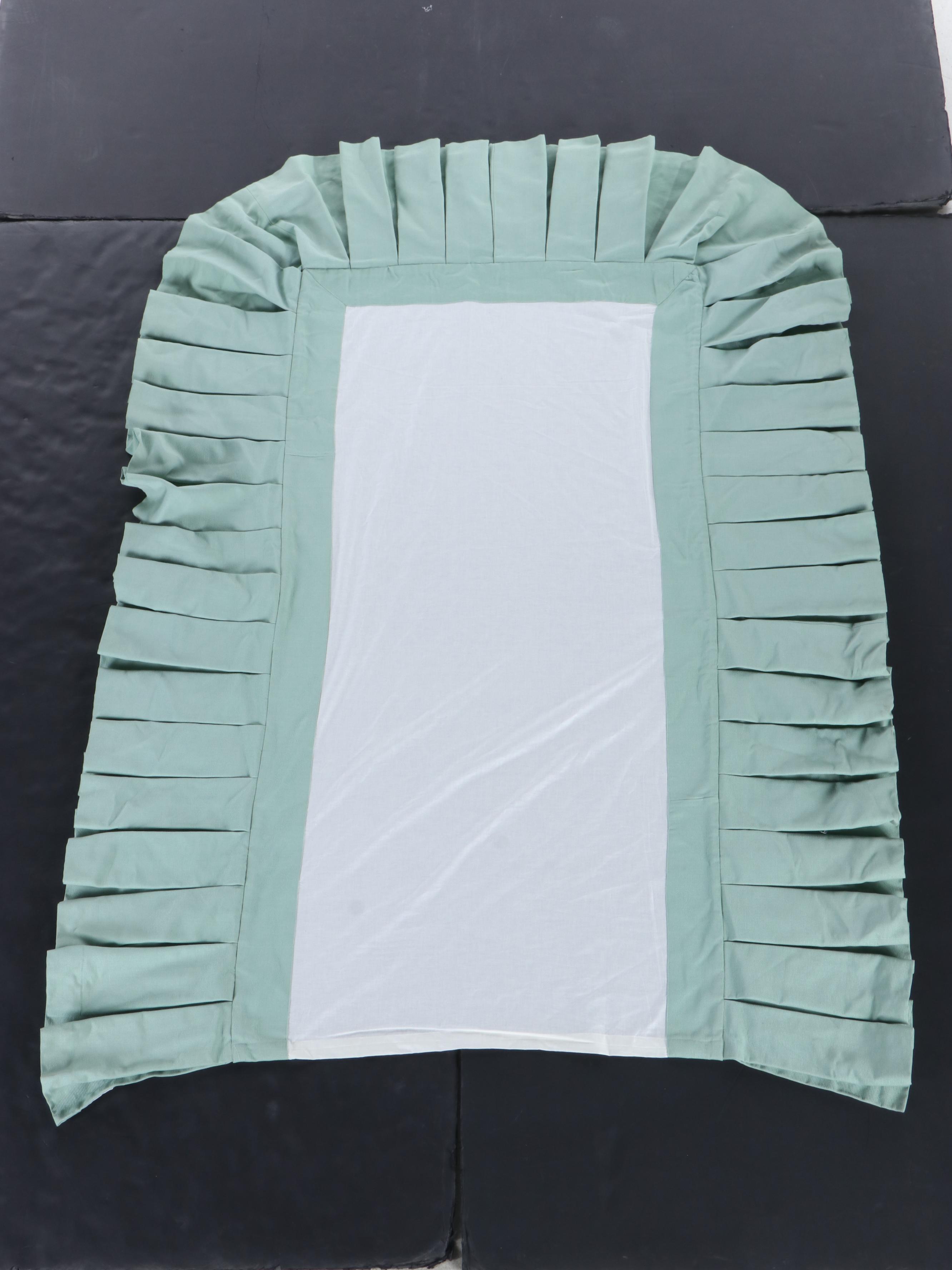 Pair of Twin DecoQuilt Padded Chintz Coverlets with Box Pleated Bed Skirts