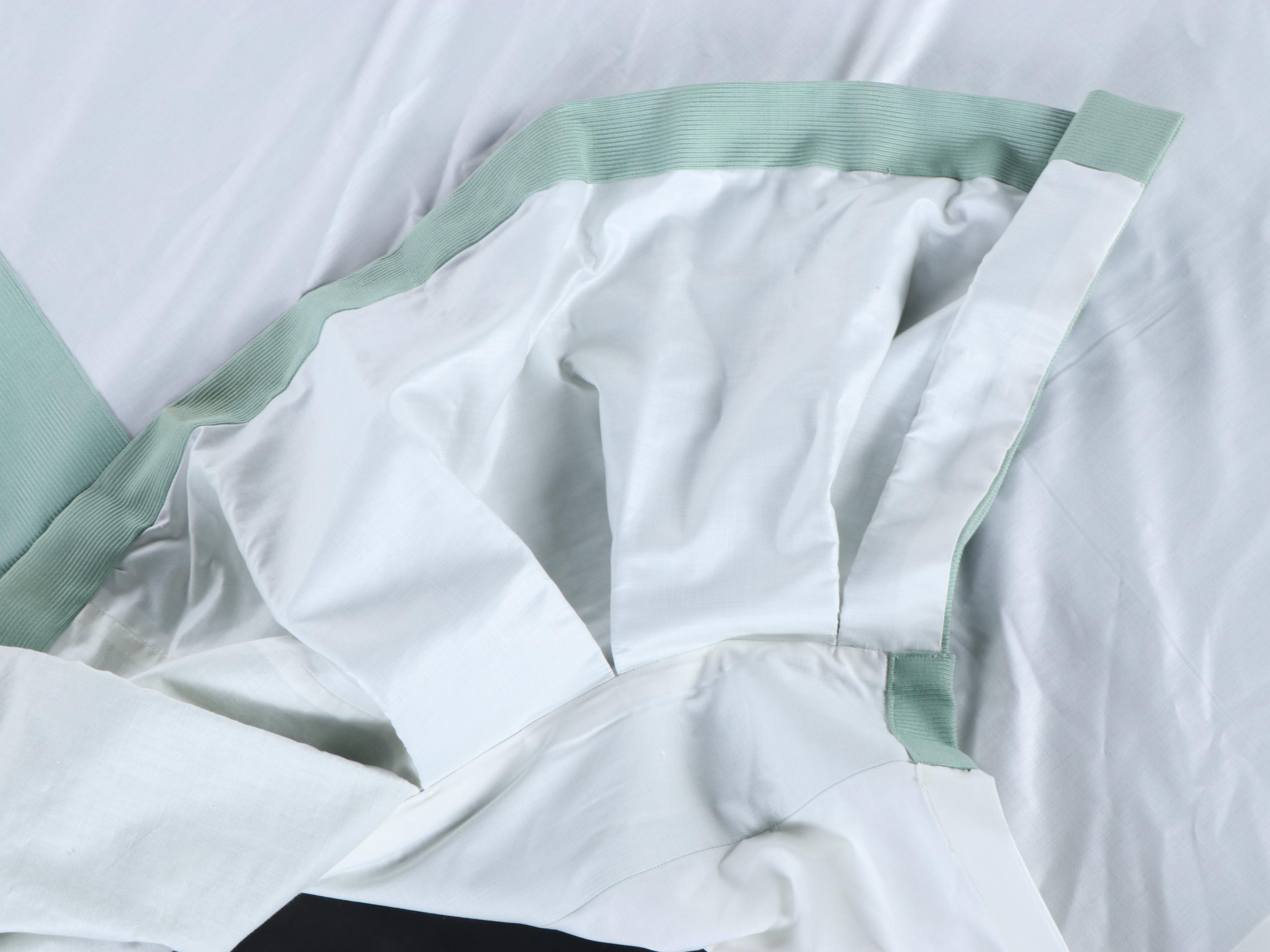 Pair of Twin DecoQuilt Padded Chintz Coverlets with Box Pleated Bed Skirts