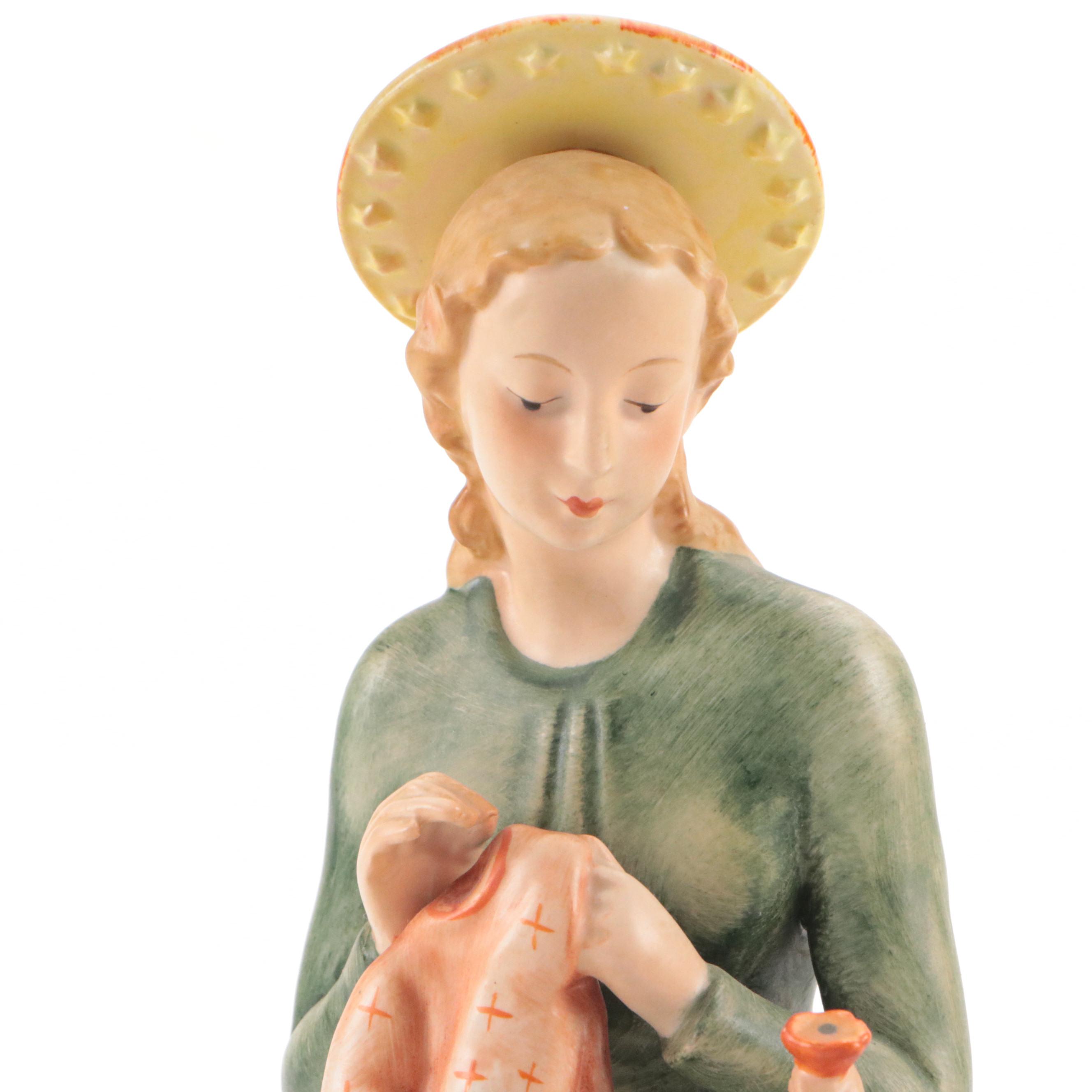 Goebel Hummel "Flower Madonna" and Other Figurine, Mid-20th Century