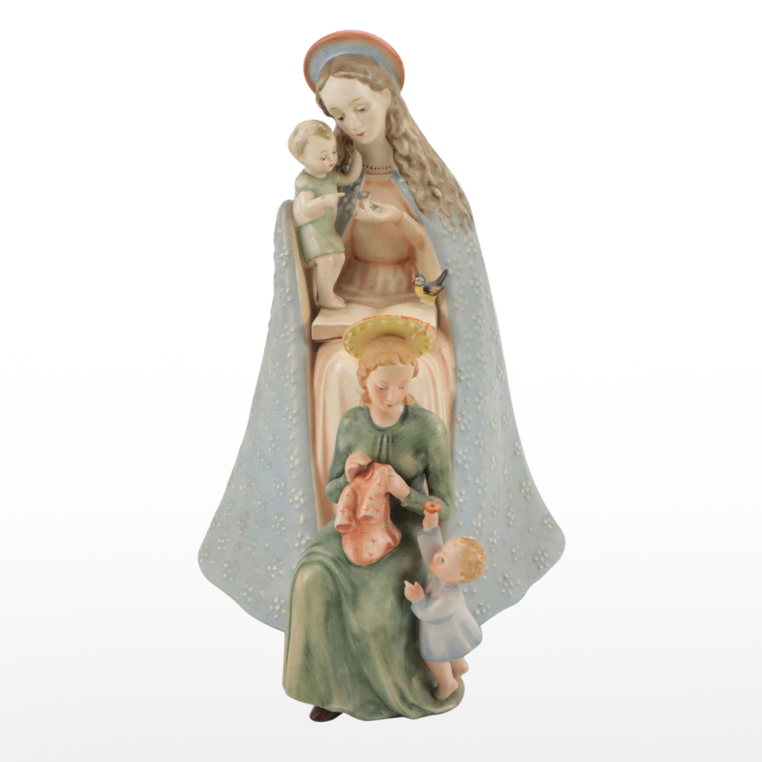 Goebel Hummel "Flower Madonna" and Other Figurine, Mid-20th Century