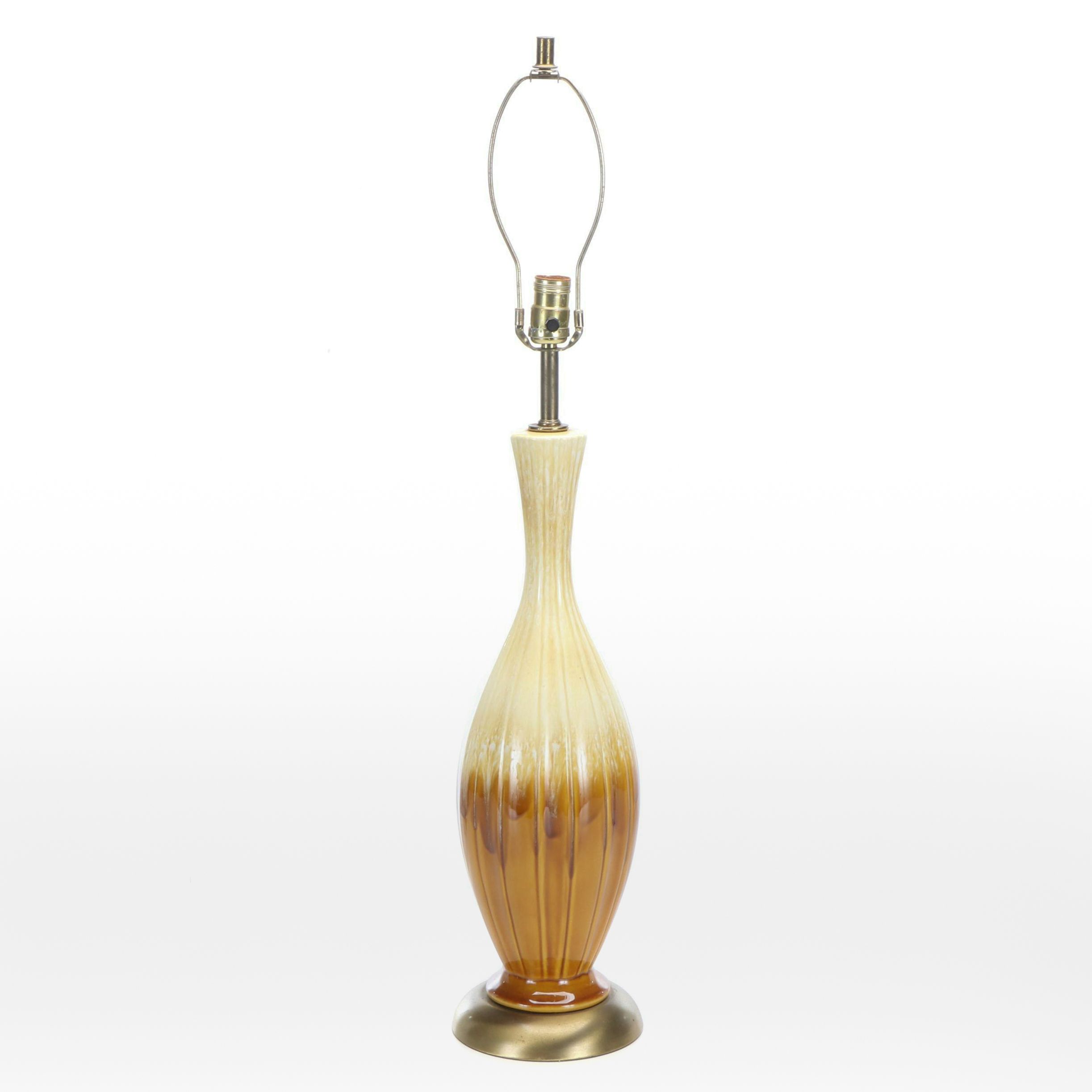 Drip Glaze Retro Style Ceramic Table Lamp, Vintage