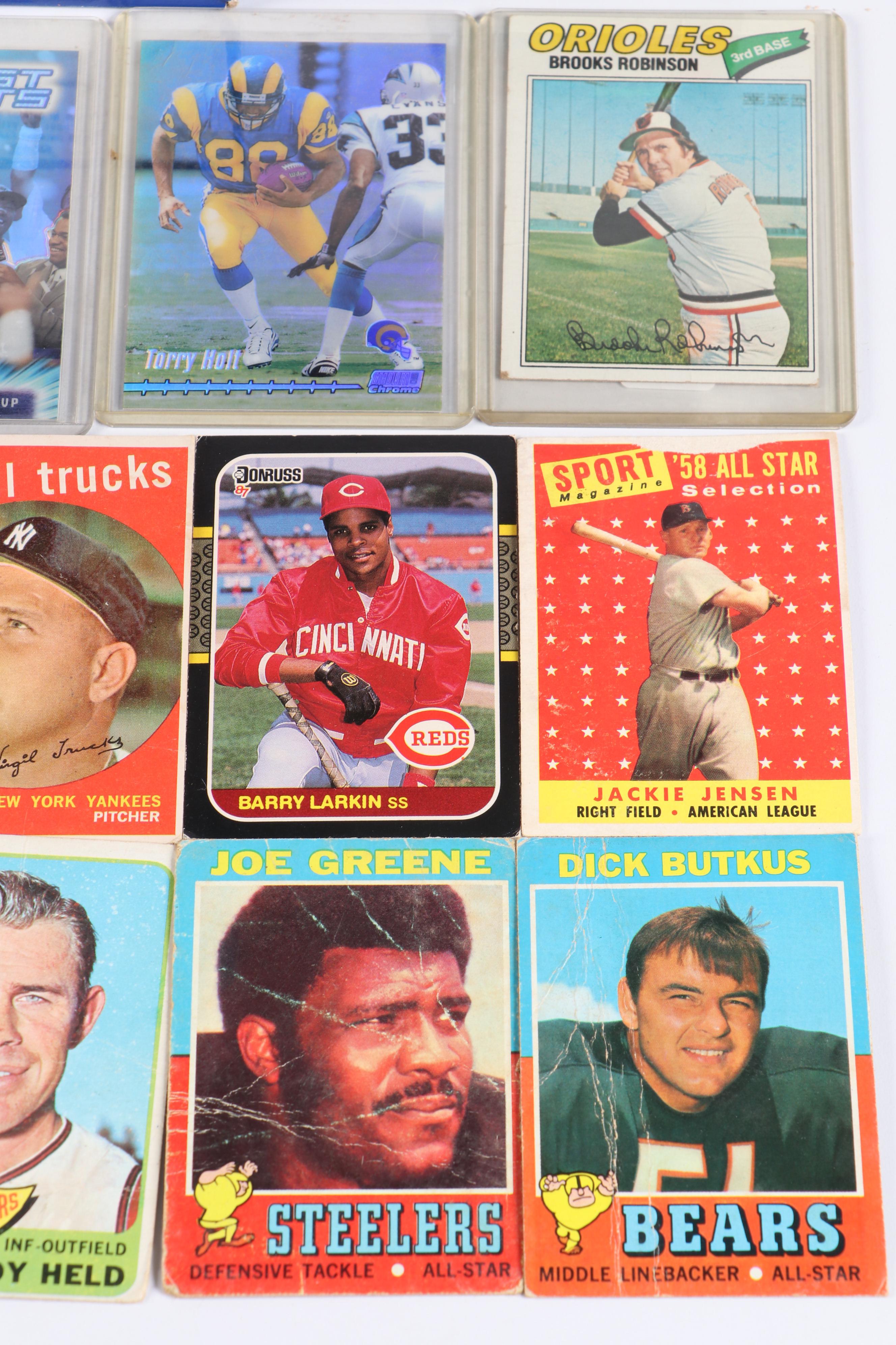 Fleer with Other Sports Cards Featuring Joe Greene Rookie and More, 1950s-2010s