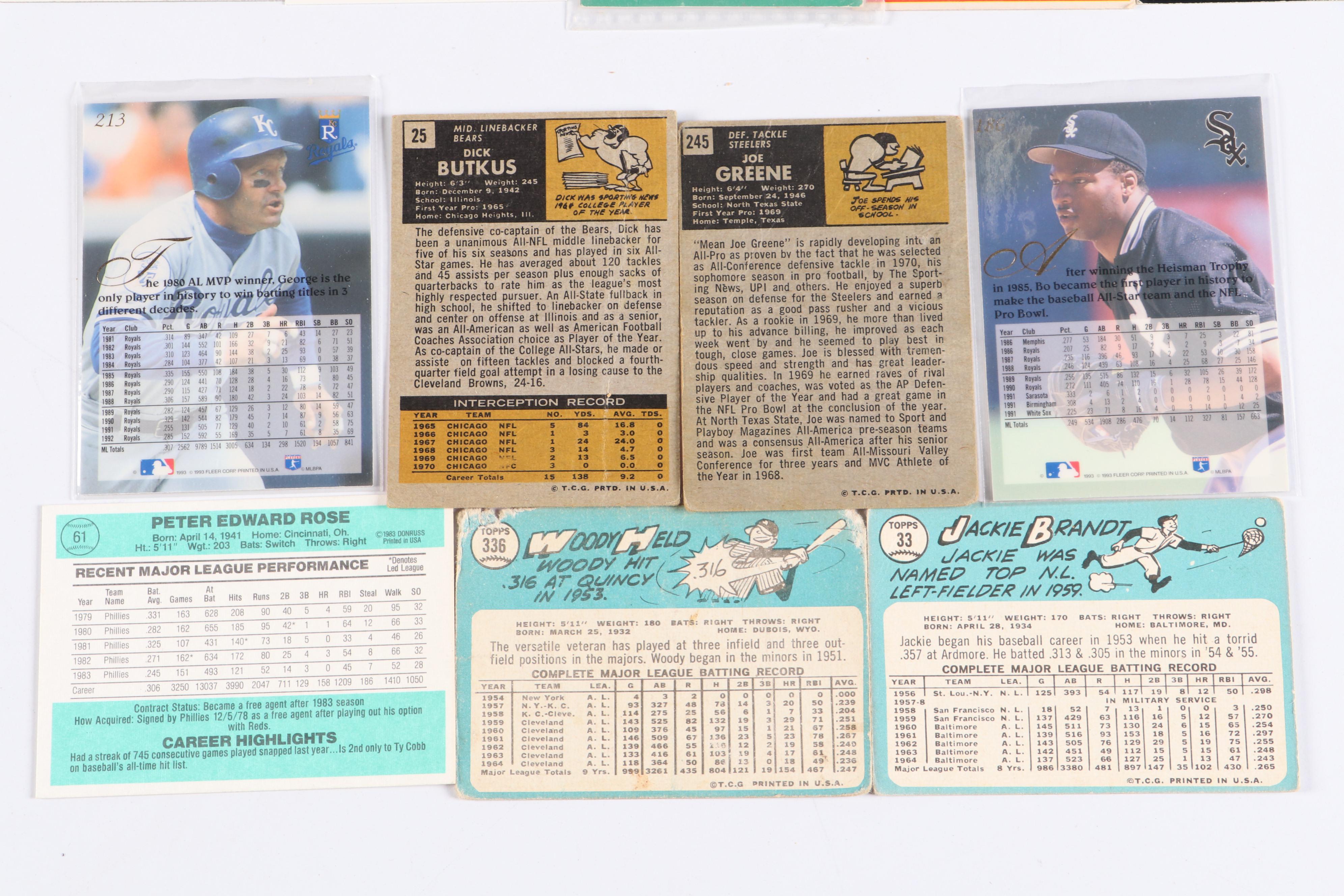 Fleer with Other Sports Cards Featuring Joe Greene Rookie and More, 1950s-2010s